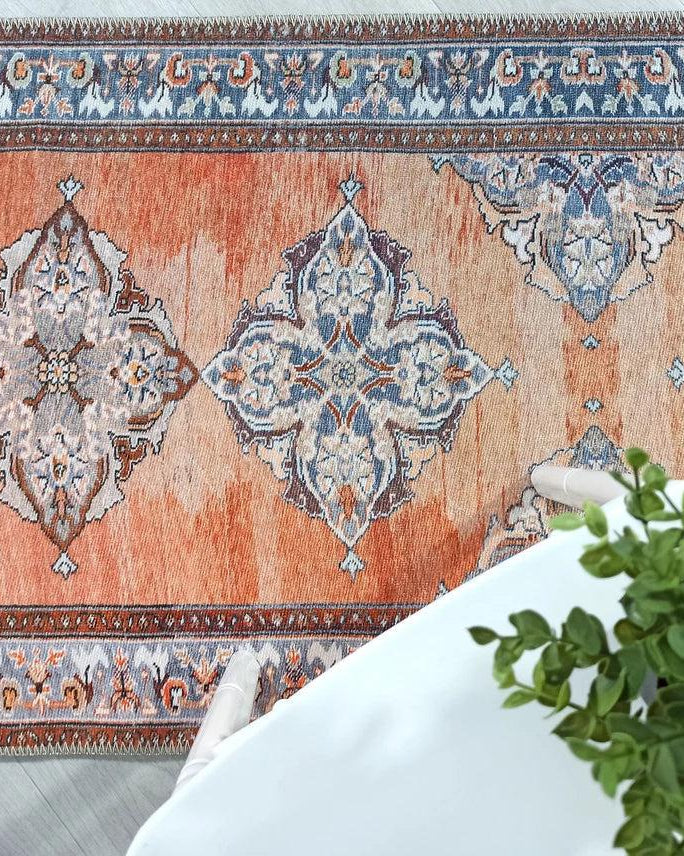 Rida-Runner Turkish Orange Vintage Runner Rug