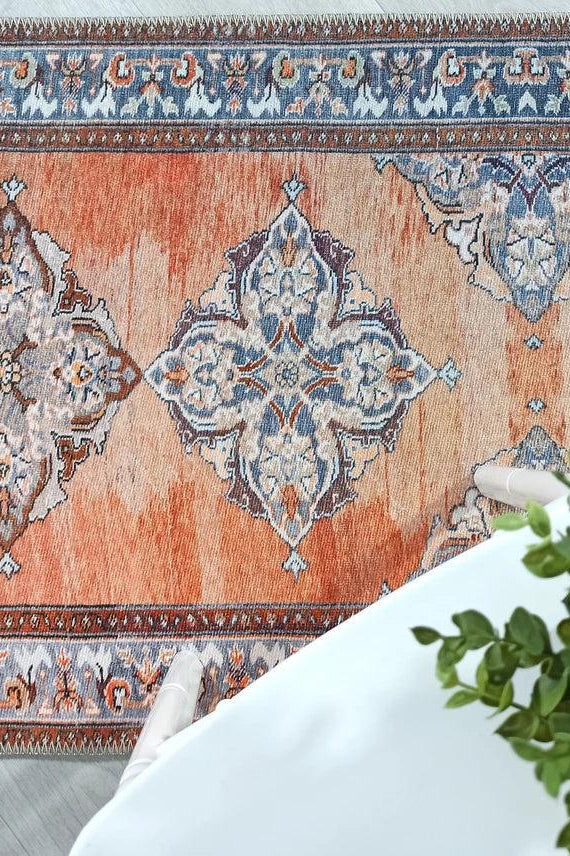 Rida-Runner Turkish Orange Vintage Runner Rug