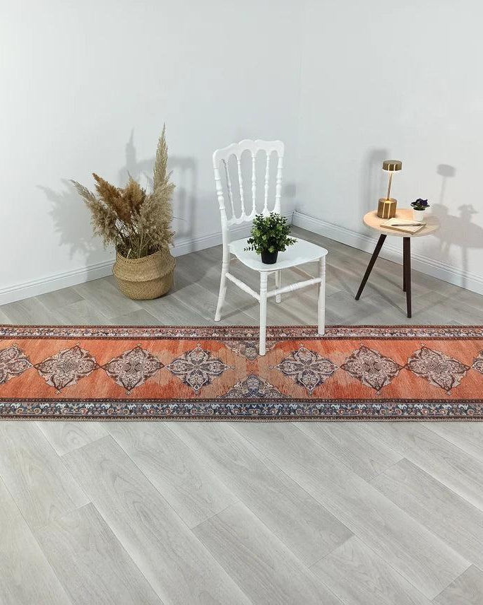 Rida-Runner Turkish Orange Vintage Runner Rug