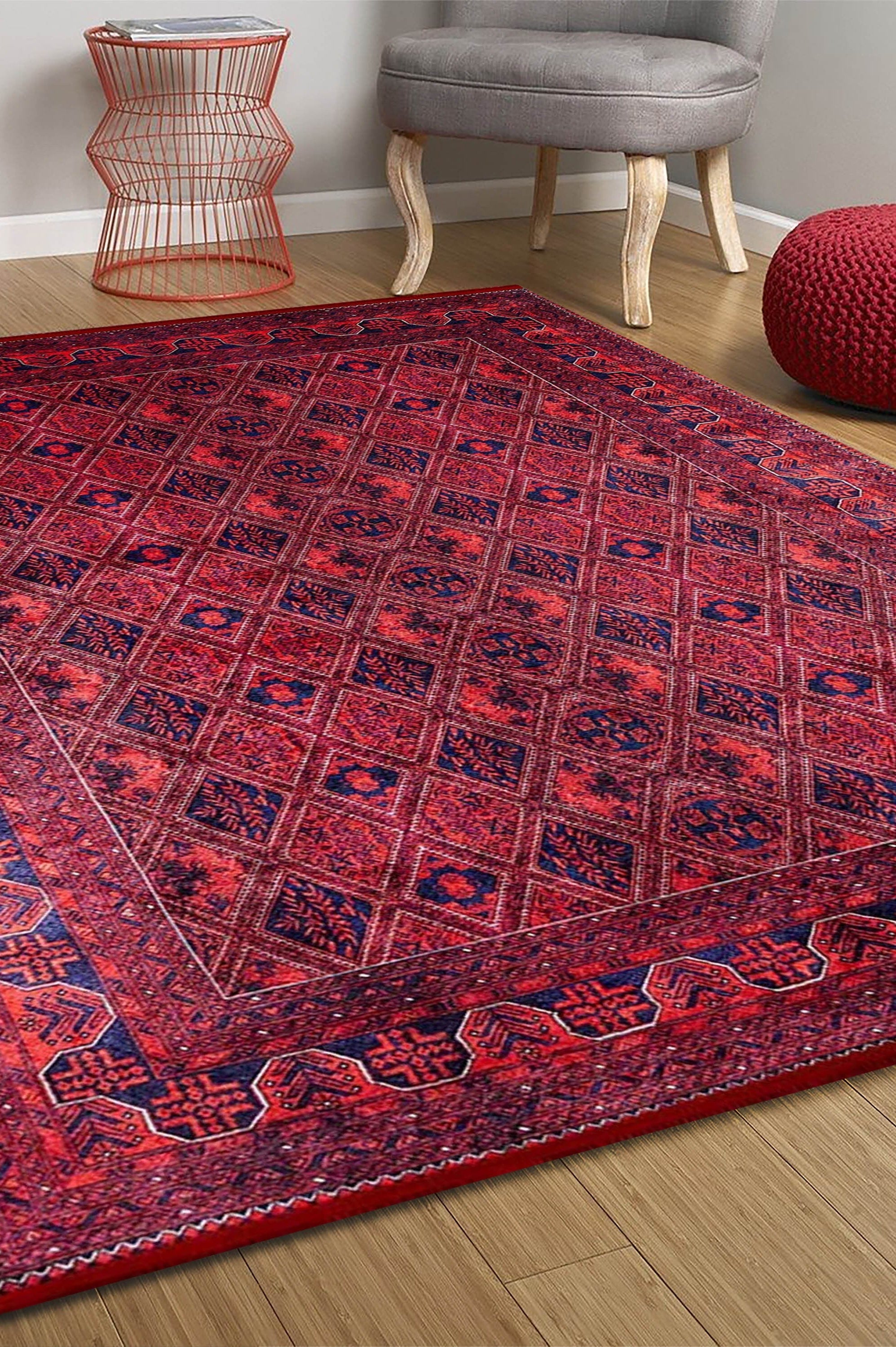 Rifa Burgundy Red Rug