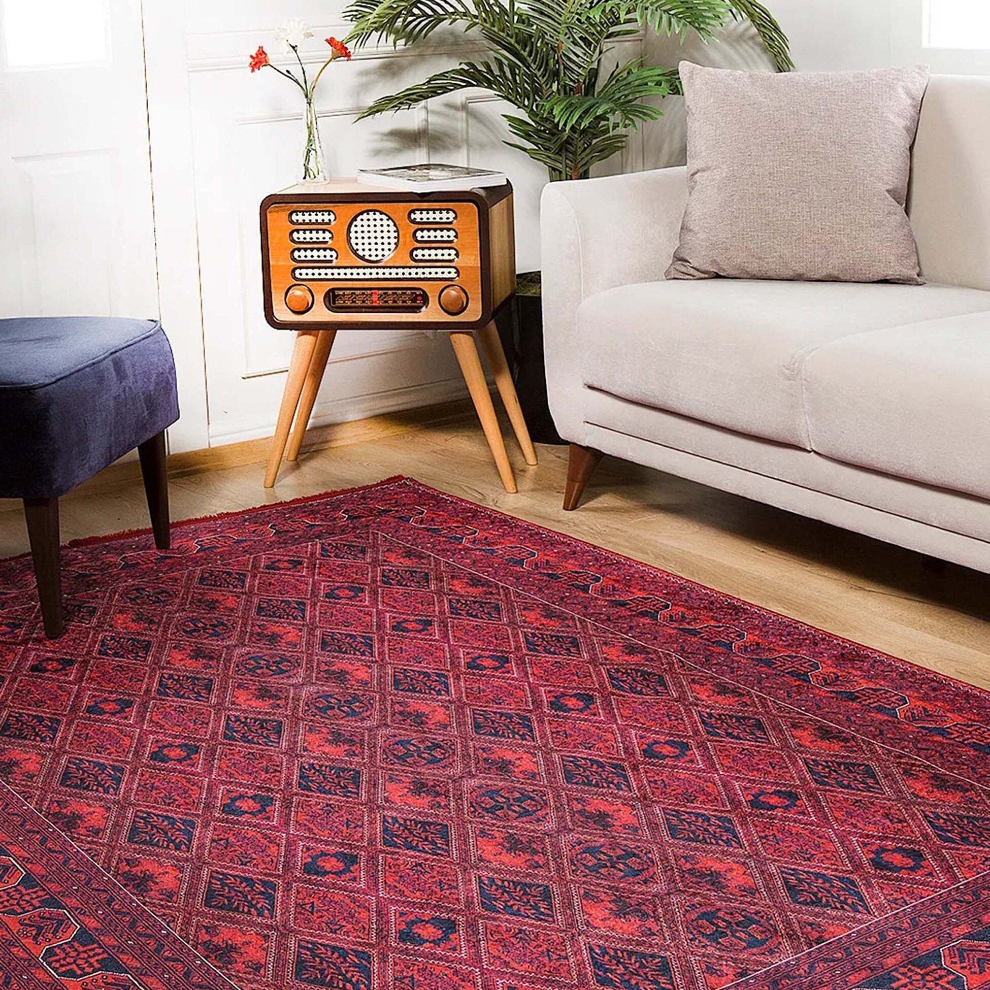 Rifa Burgundy Red Rug