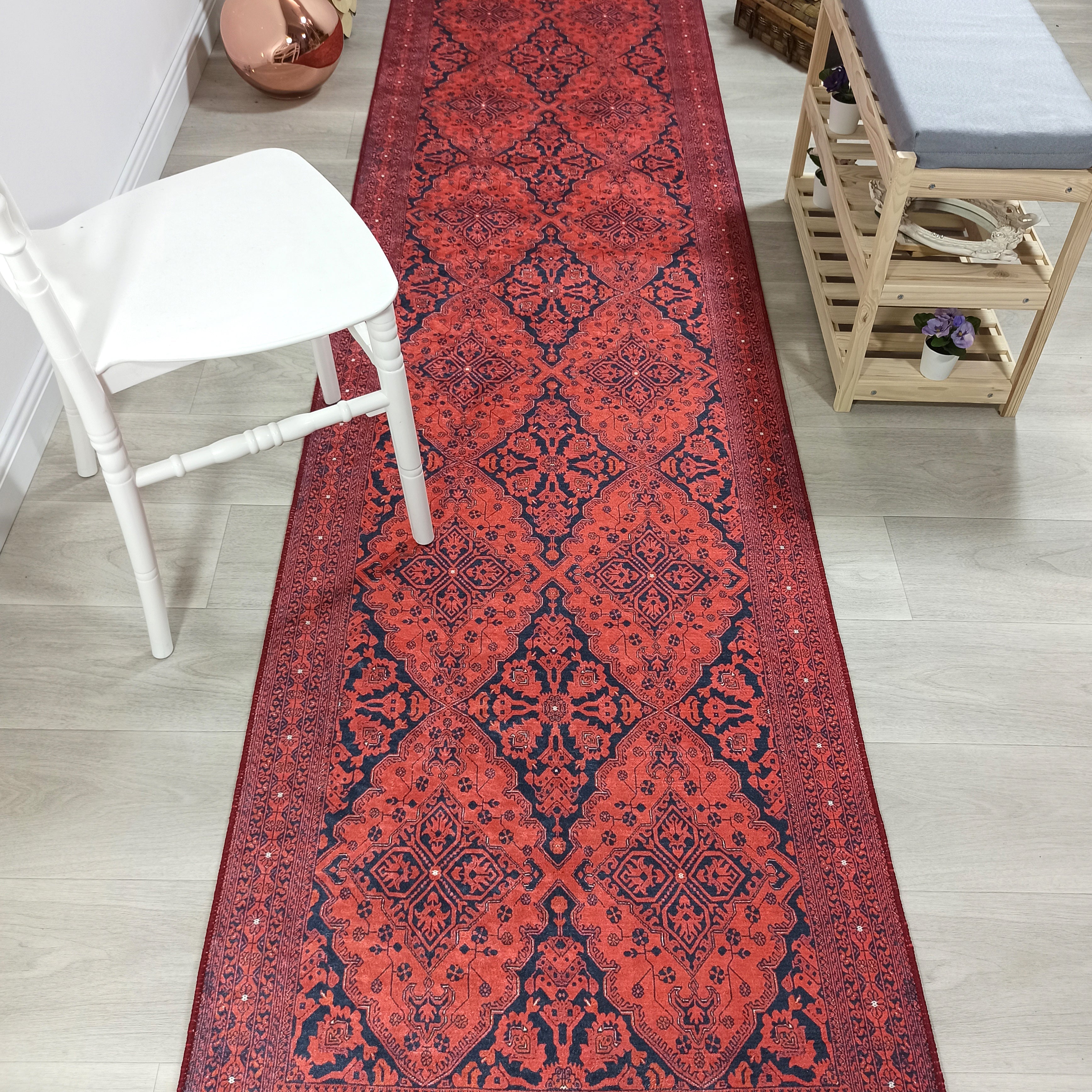 Rihab Red Afghan Oriental Rug