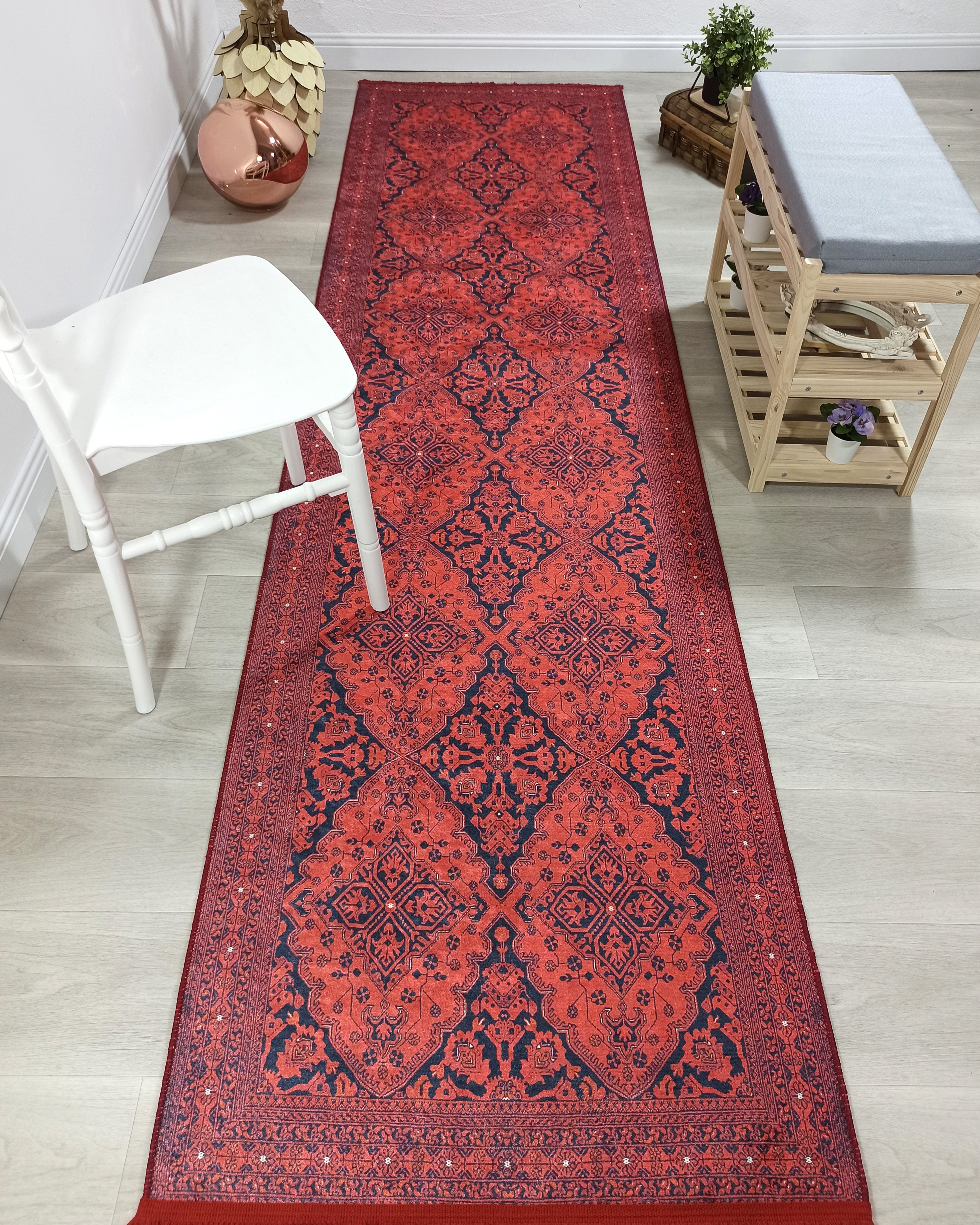 Rihab Red Afghan Oriental Rug