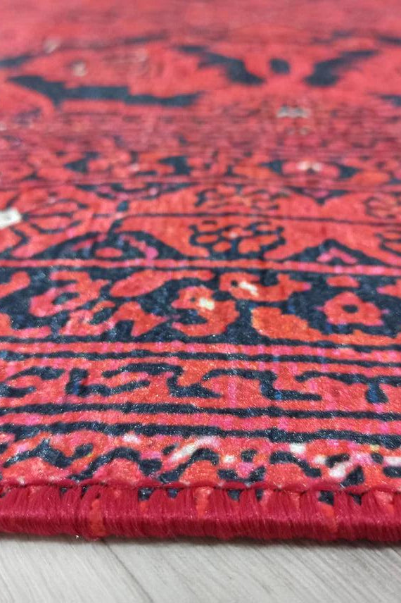 Rihab Red Afghan Oriental Rug