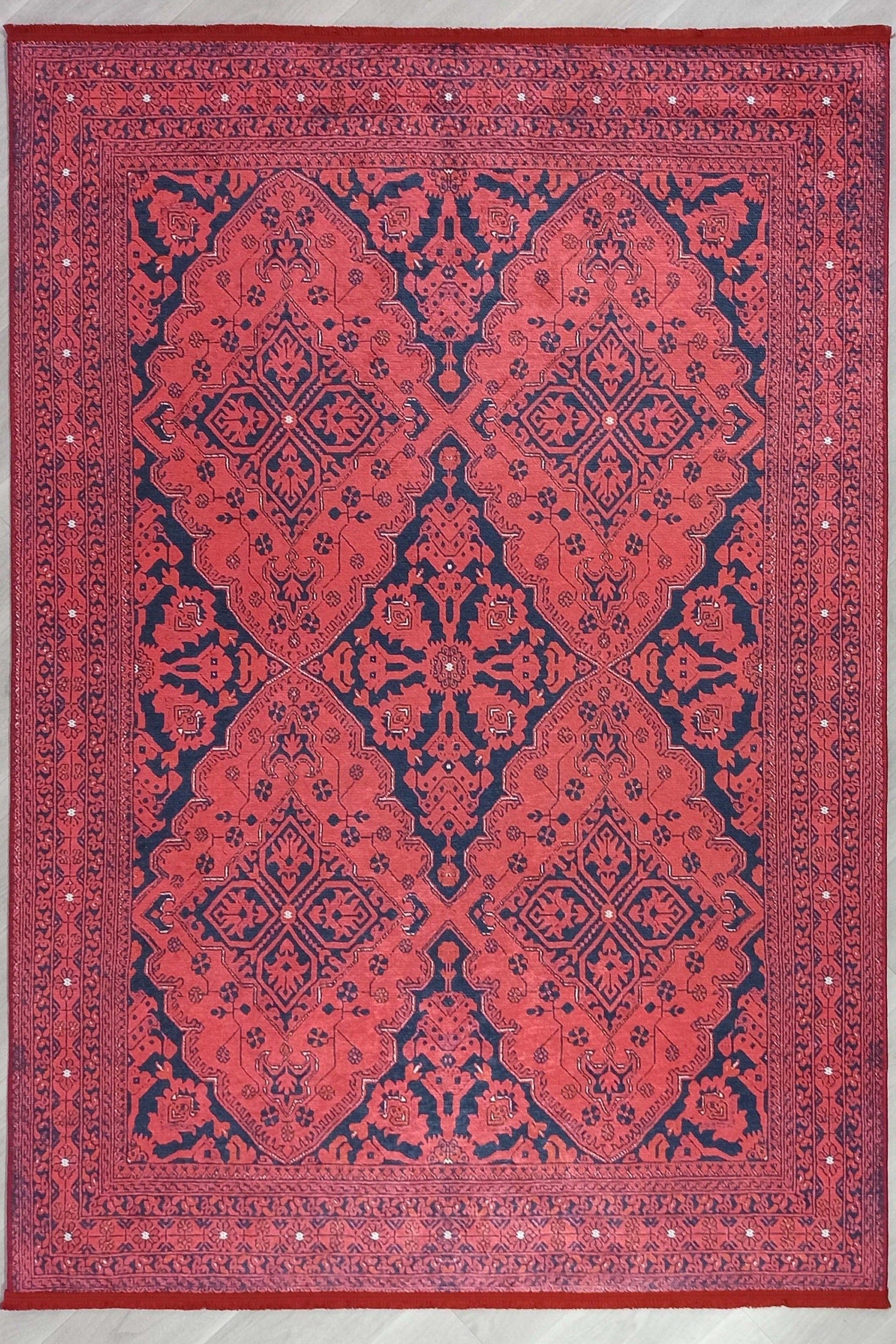 Rihab Red Afghan Oriental Rug