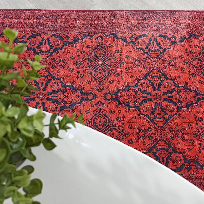 Rihab Red Afghan Oriental Rug