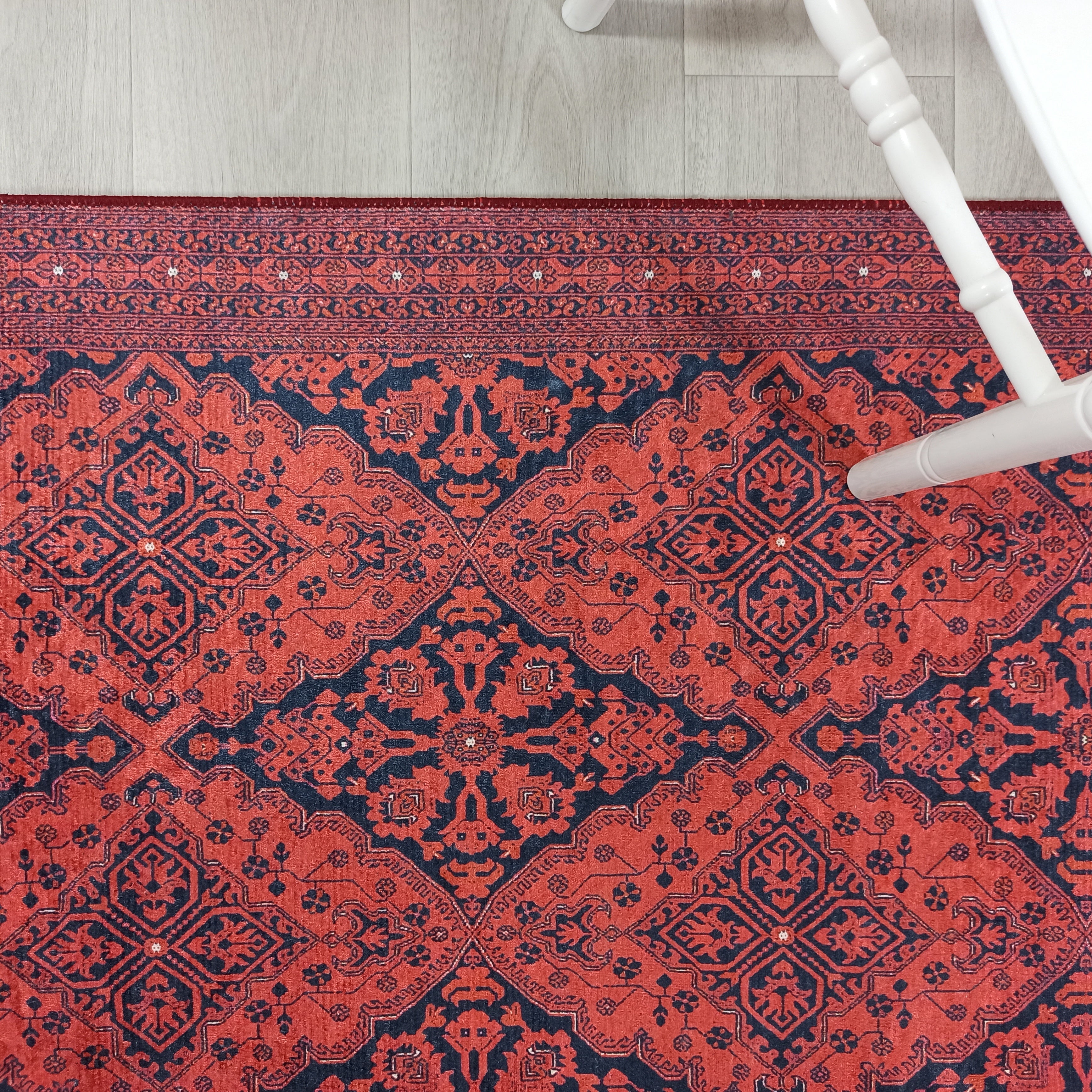 Rihab Red Afghan Oriental Rug