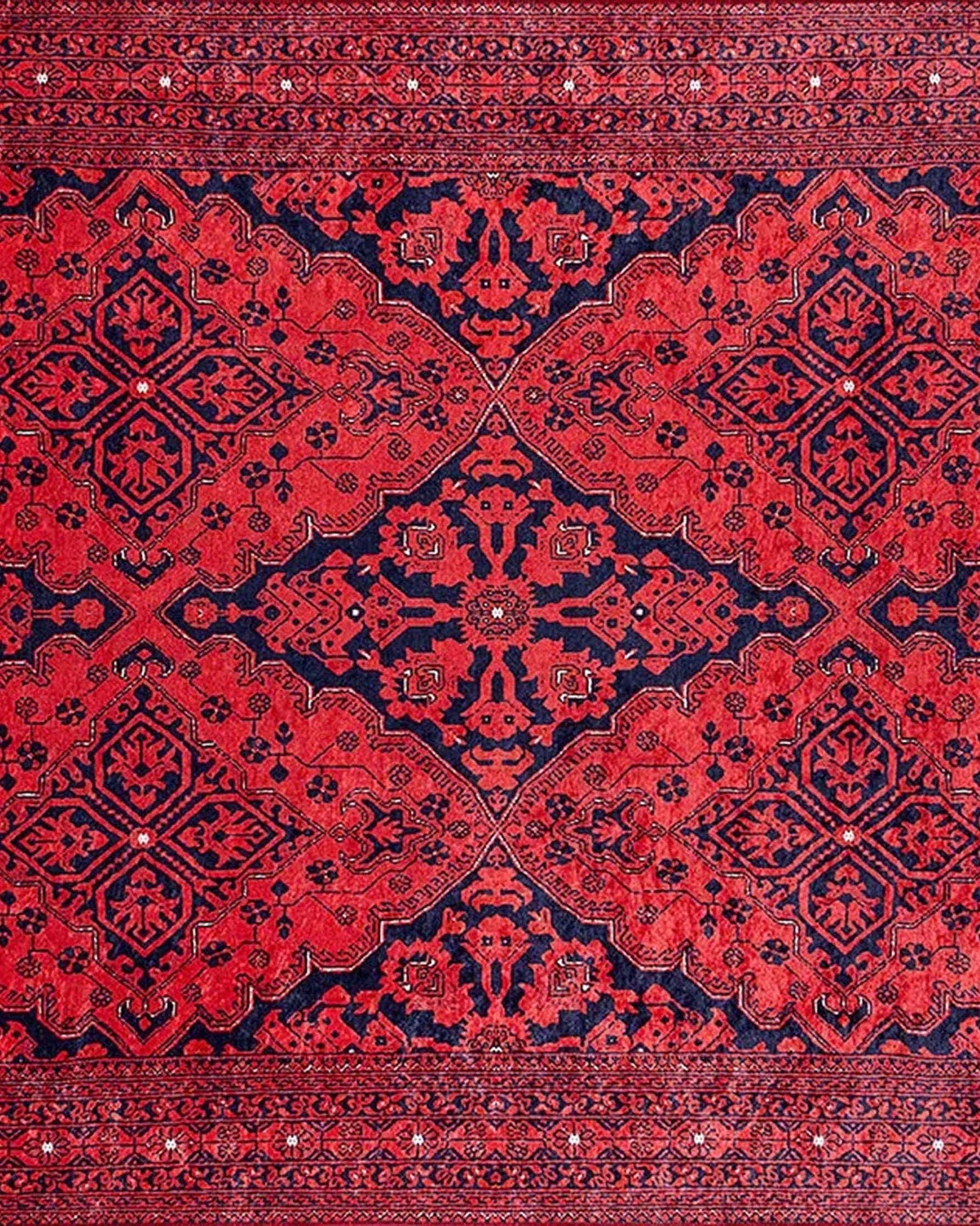 Rihab Red Afghan Oriental Rug