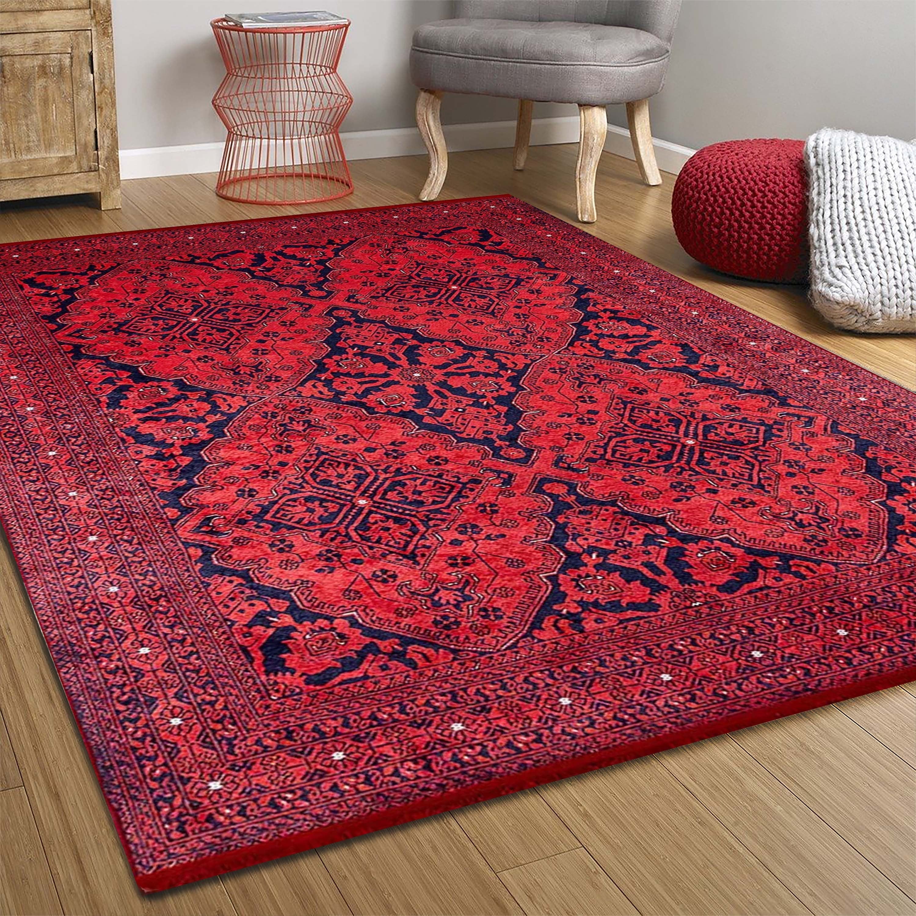 Rihab Red Afghan Oriental Rug