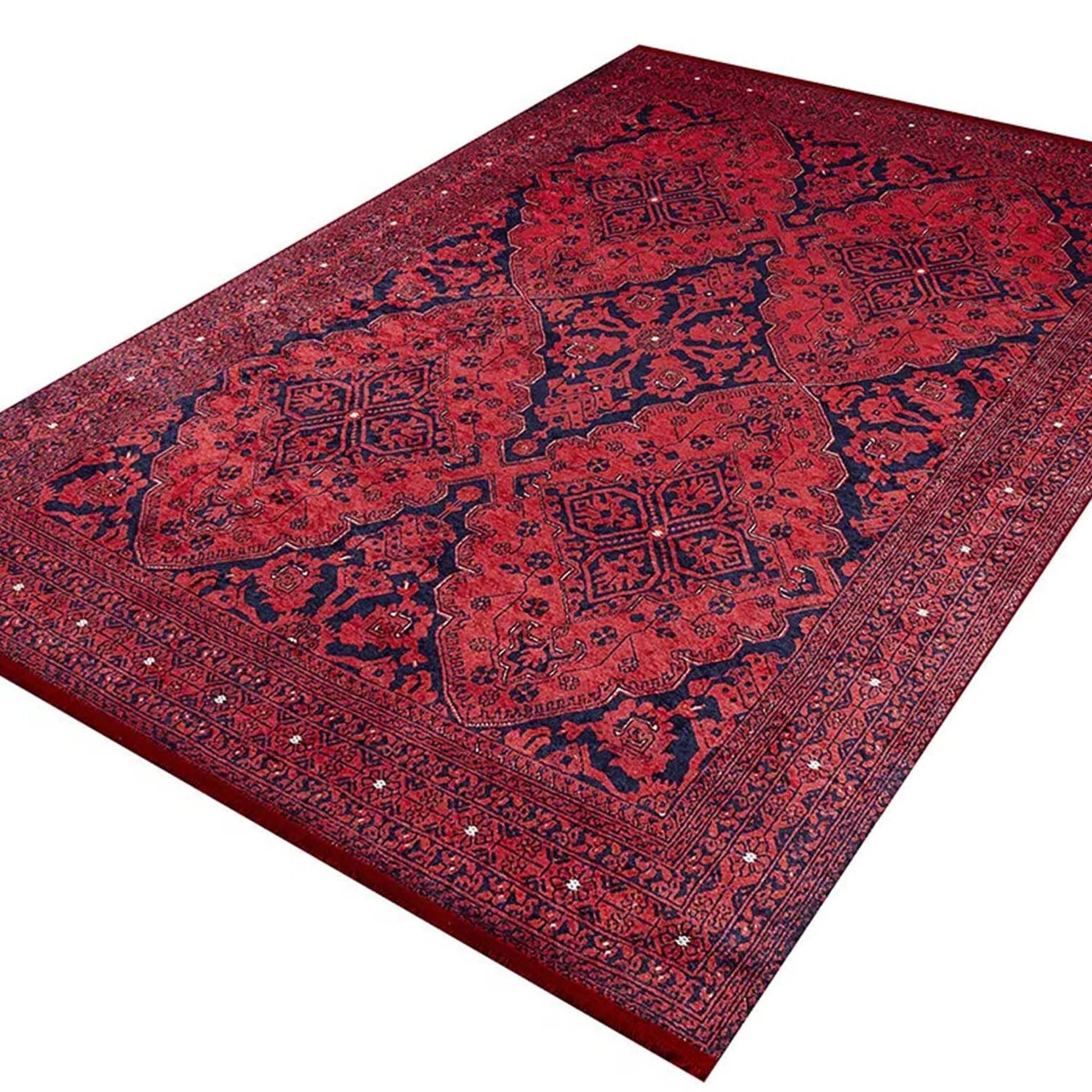 Rihab Red Afghan Oriental Rug