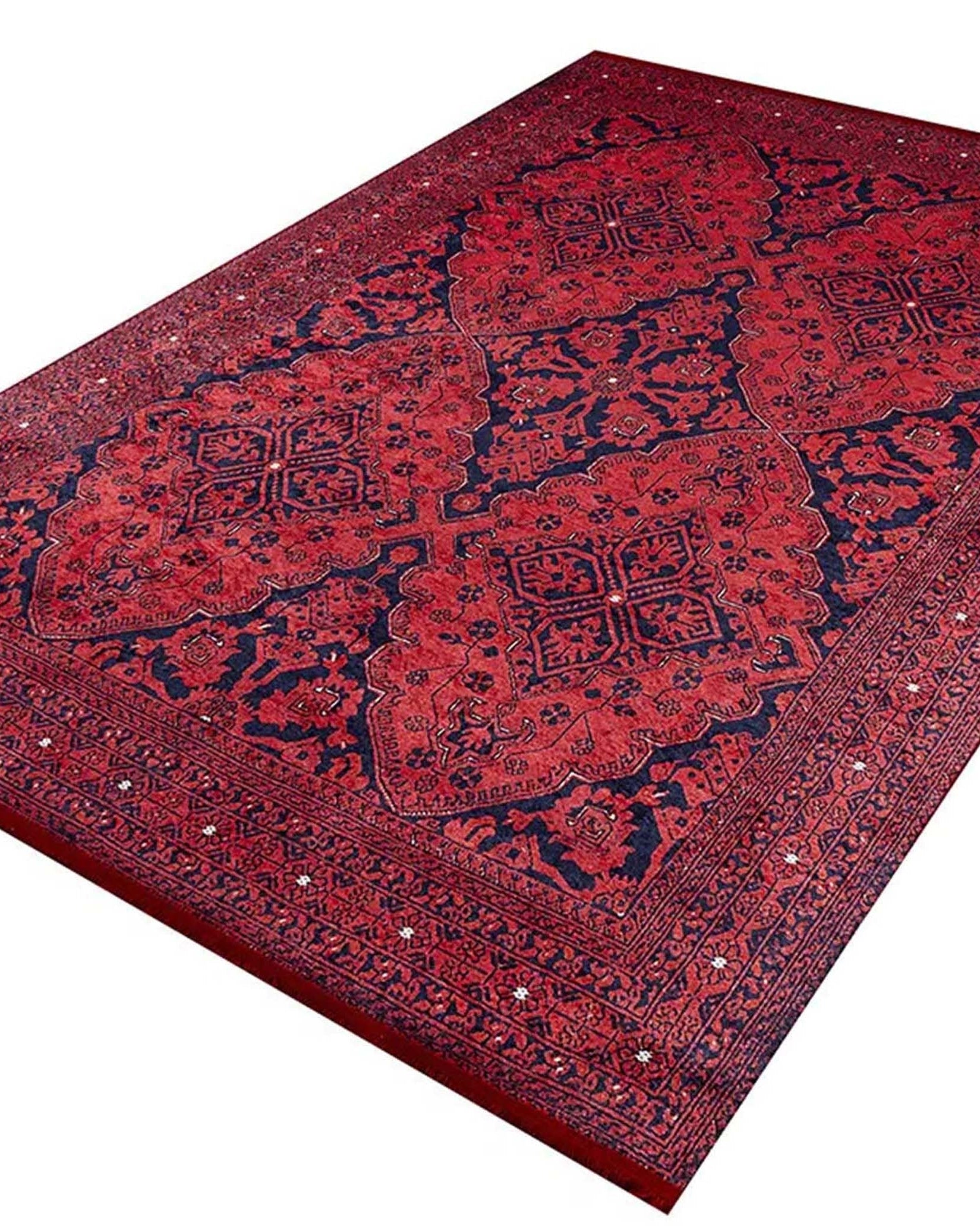 Rihab Red Afghan Oriental Rug