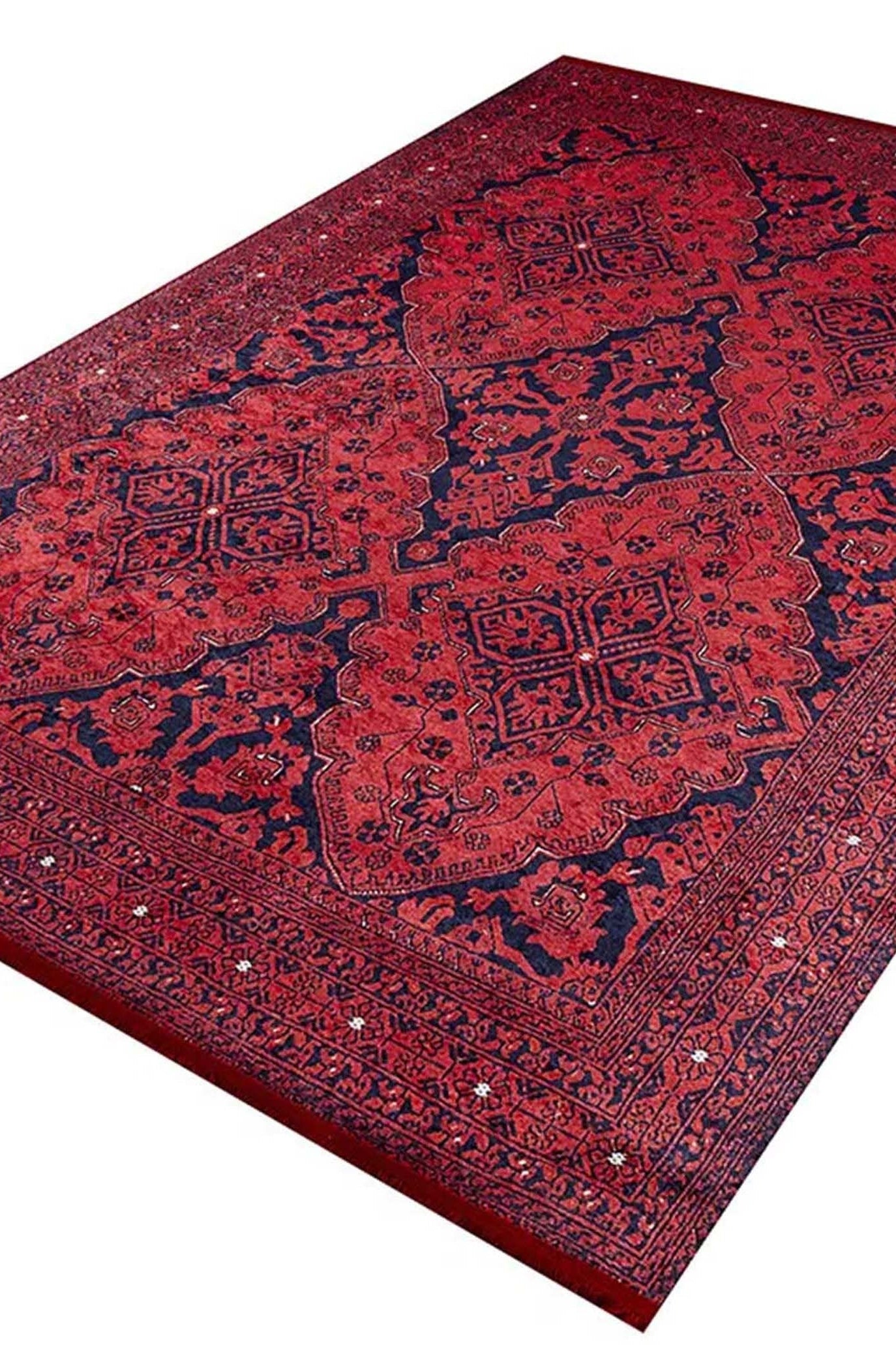 Rihab Red Afghan Oriental Rug