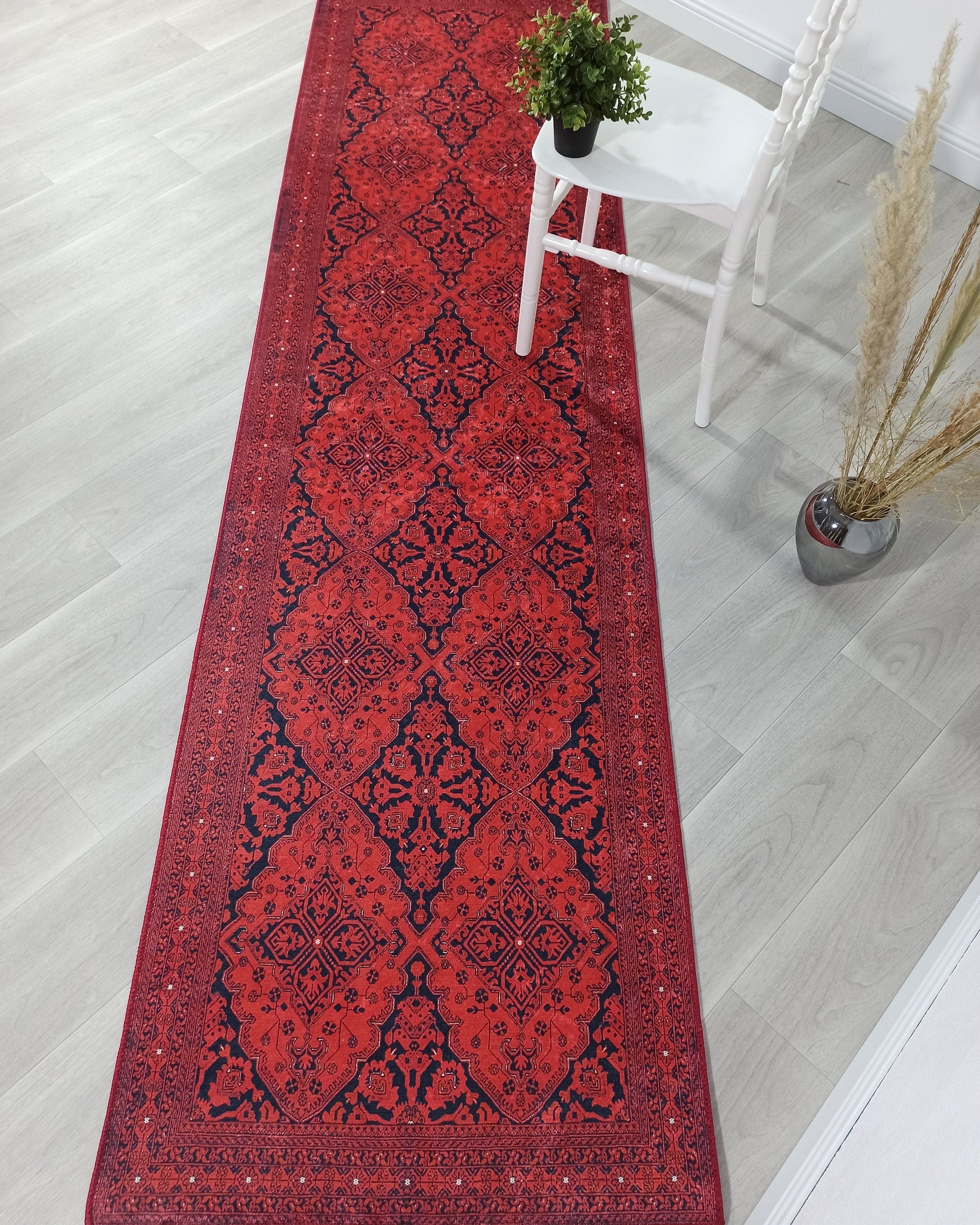 Rihab Red Afghan Oriental Rug
