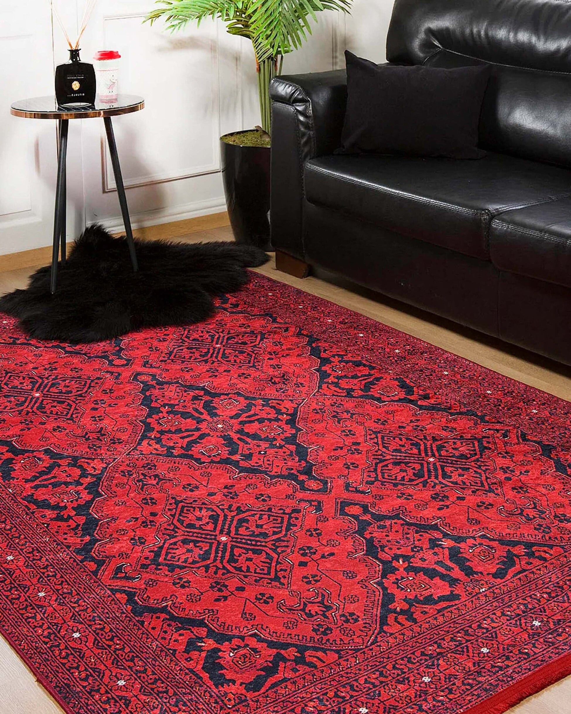 Rihab Red Afghan Oriental Rug