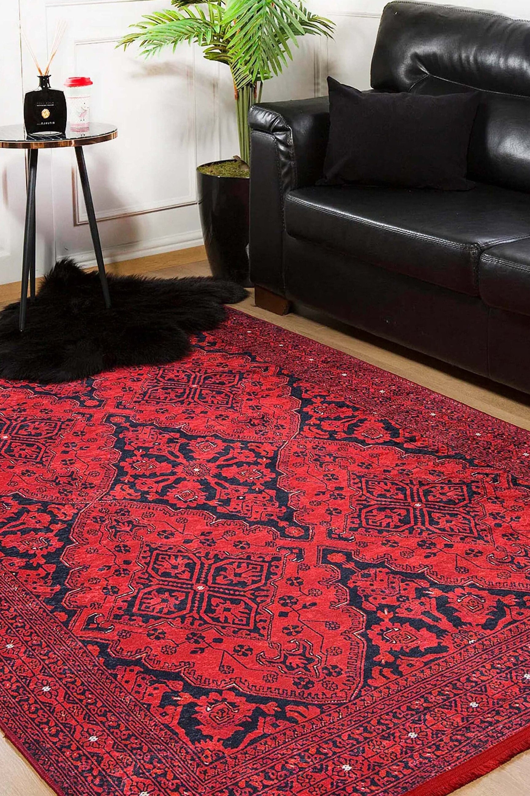 Rihab Red Afghan Oriental Rug