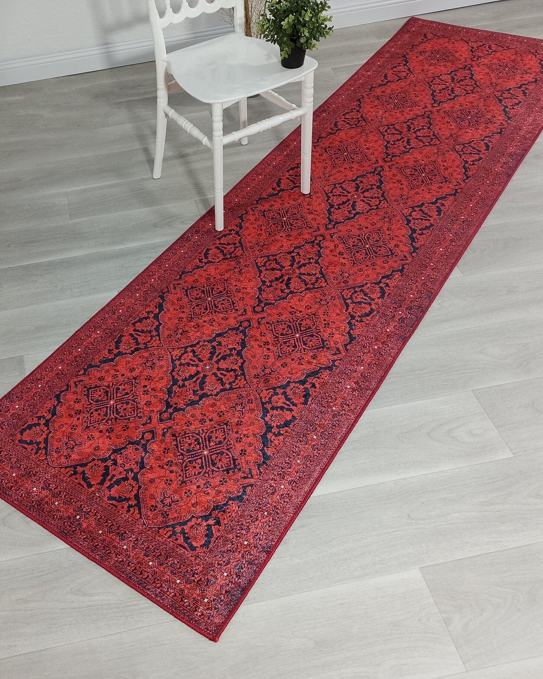 Rihab Red Afghan Oriental Rug