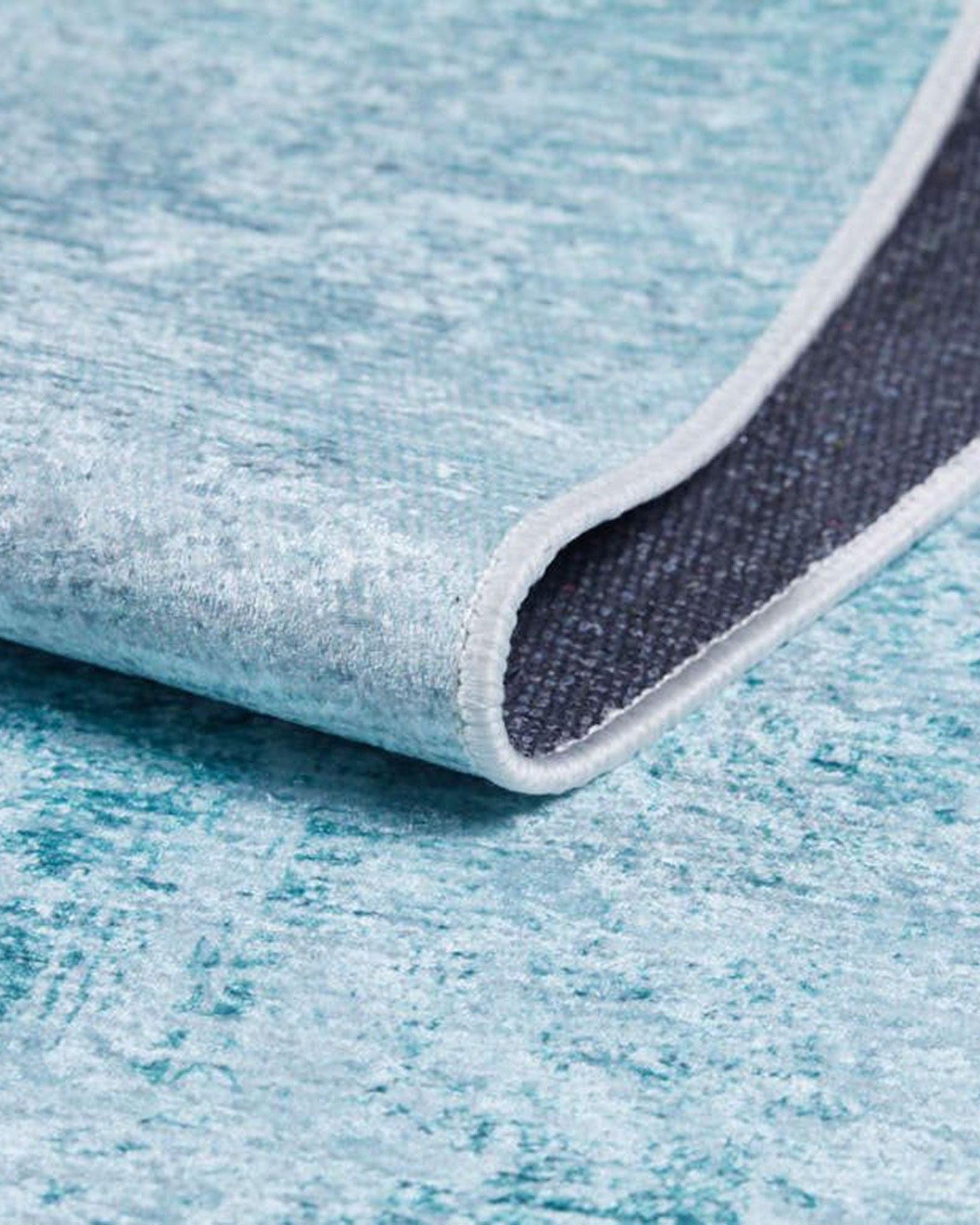 Rima Turquoise Beach Aqua Ocean Abstract Rug