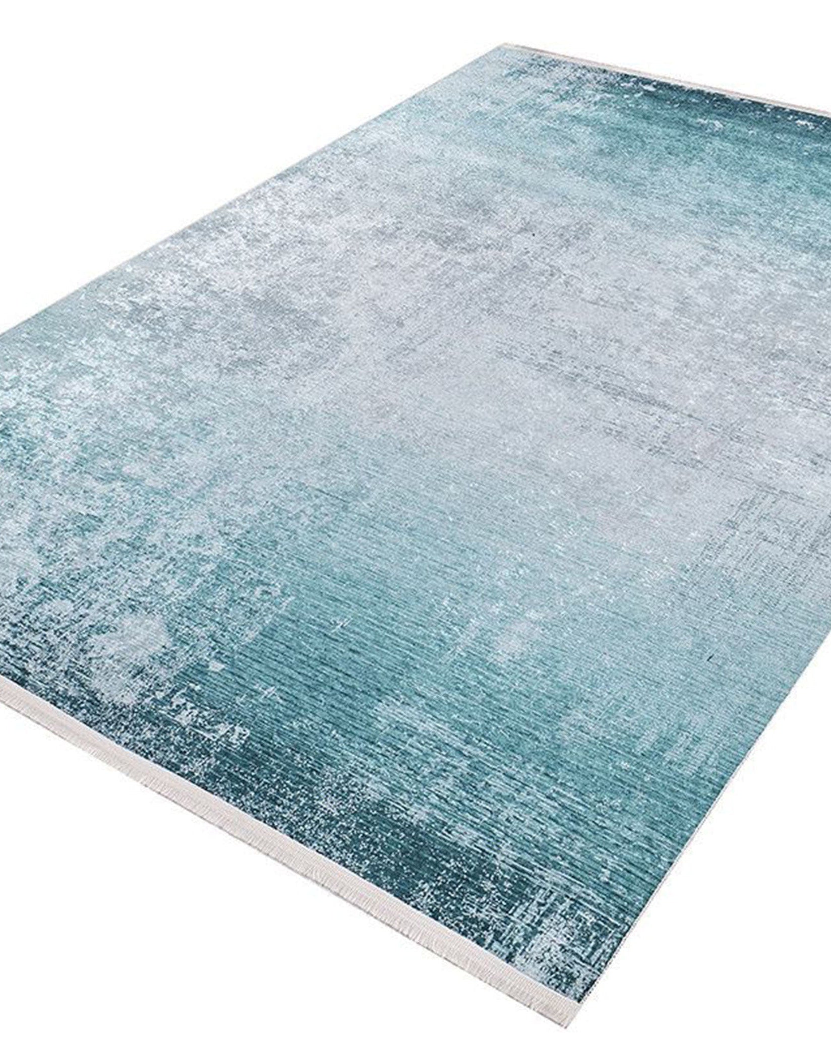 Rima Turquoise Beach Aqua Ocean Abstract Rug