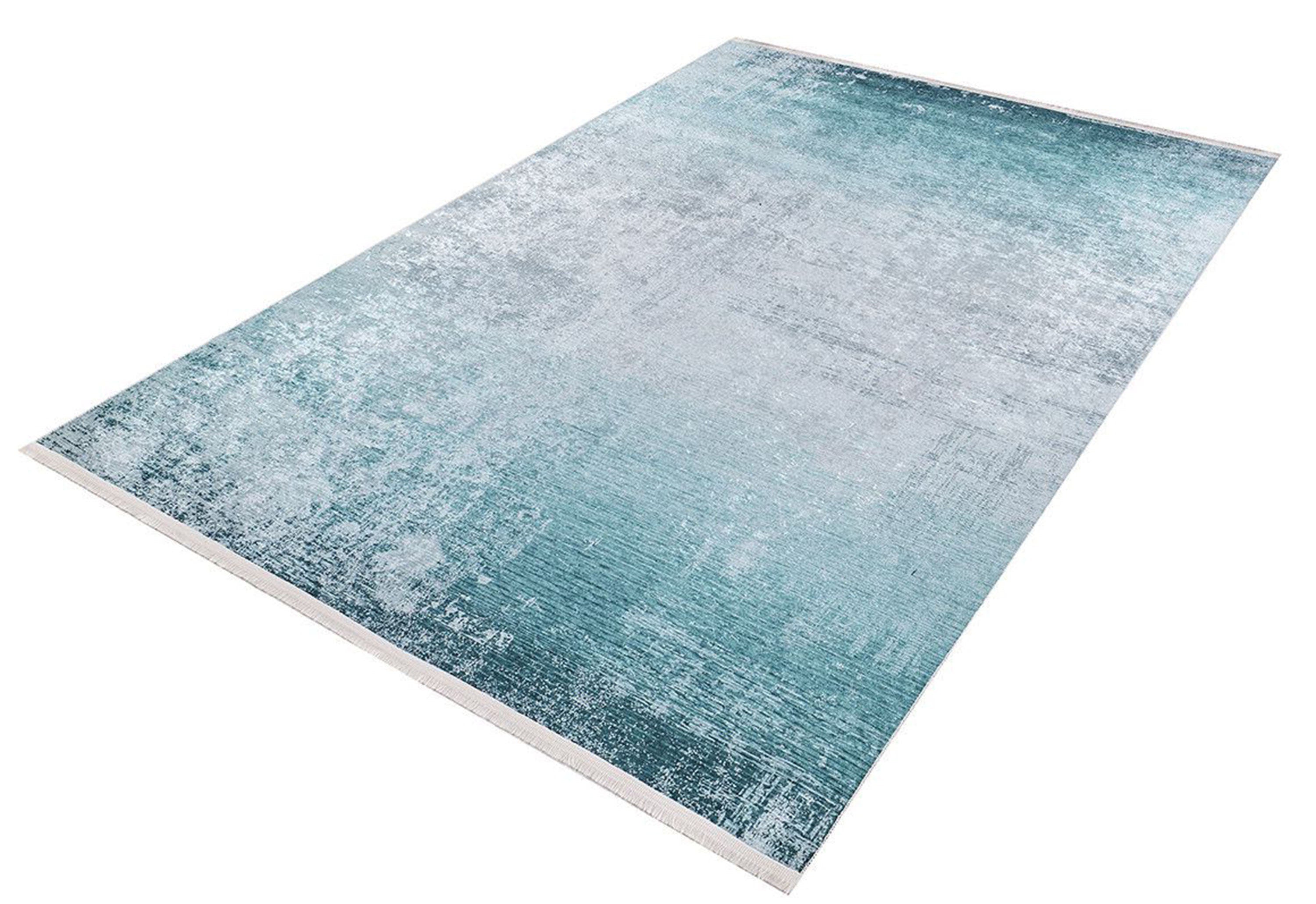 Rima Turquoise Beach Aqua Ocean Abstract Rug