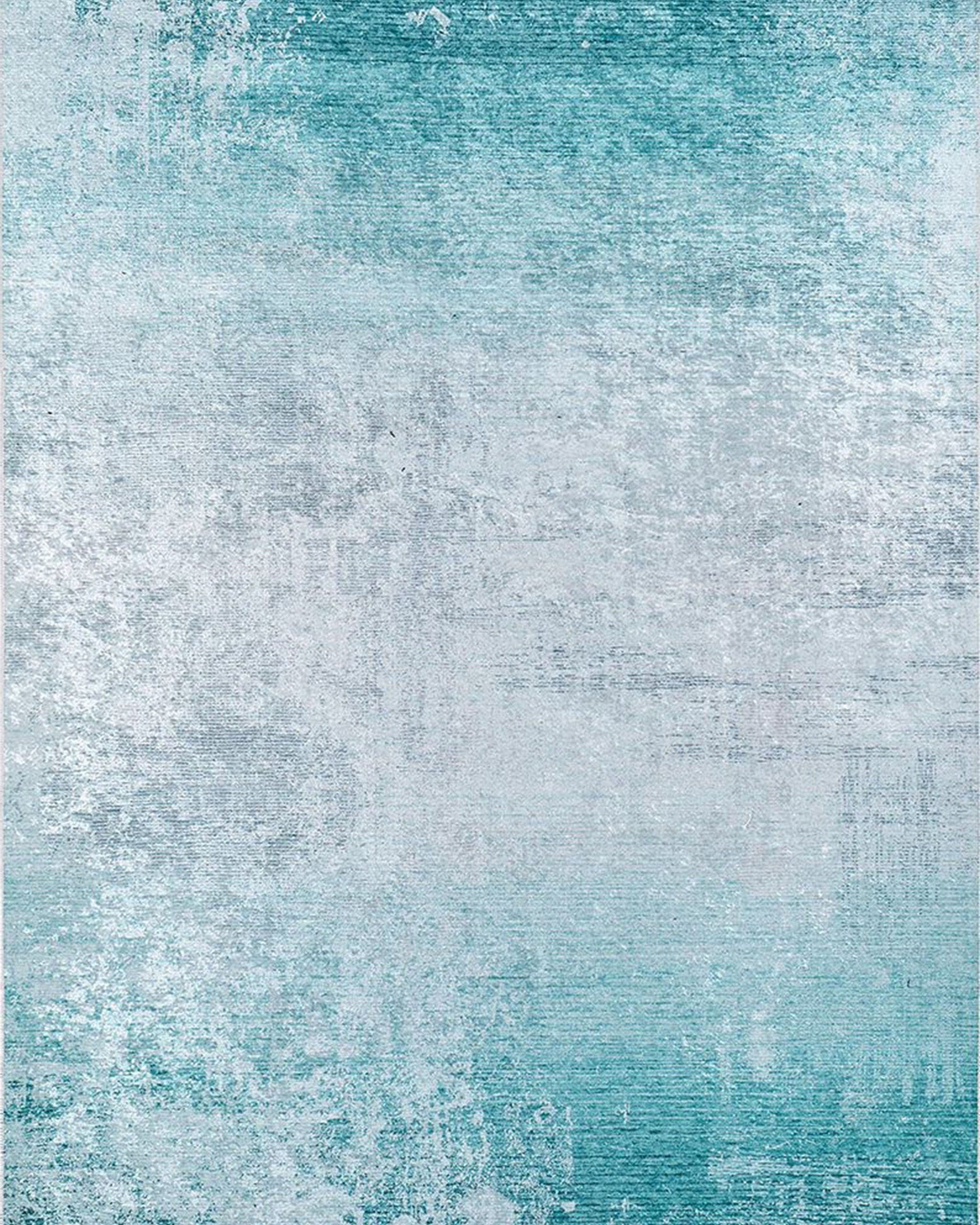 Rima Turquoise Beach Aqua Ocean Abstract Rug