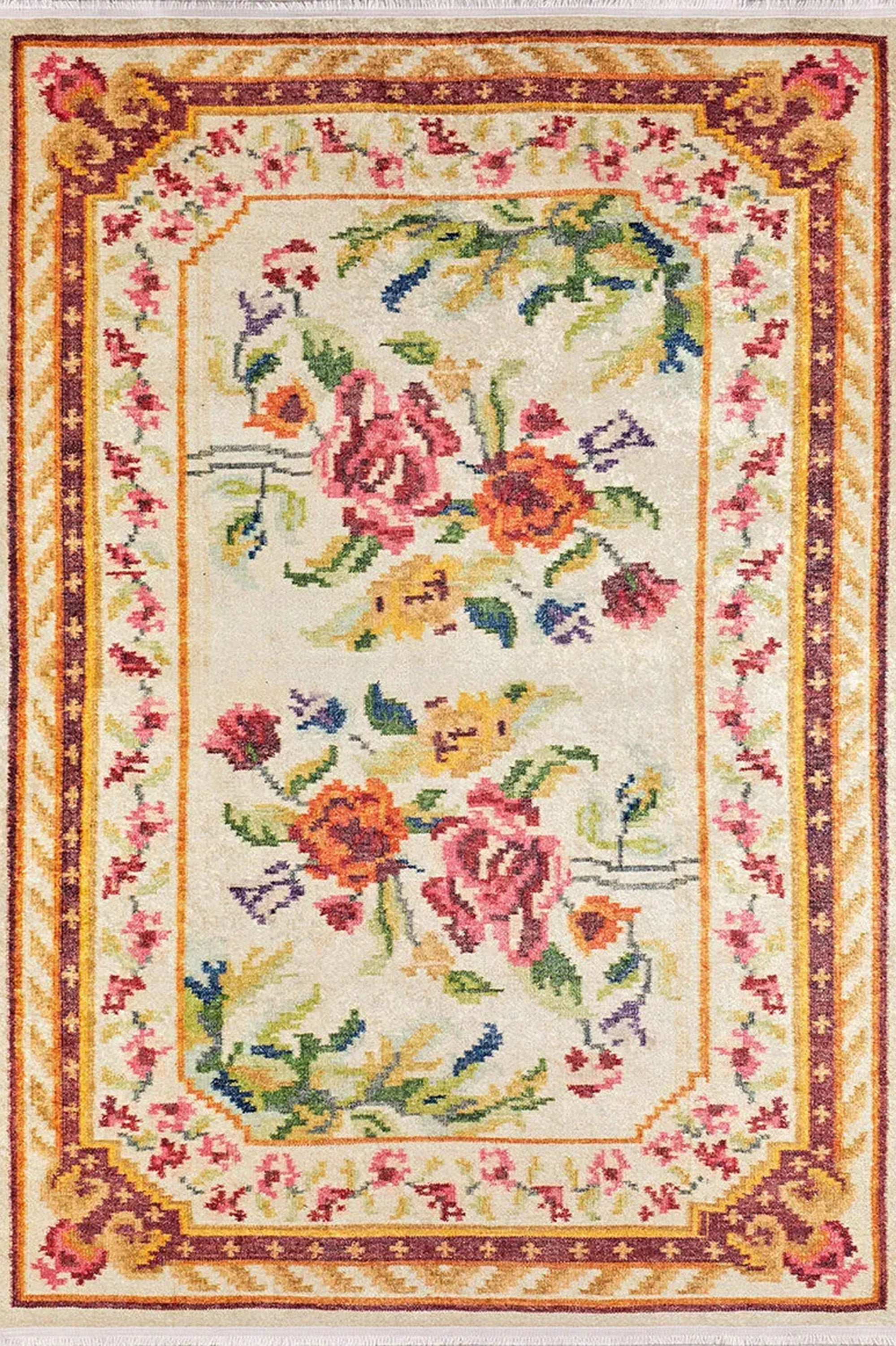 Rina Turkish Karabagh Beige Rug