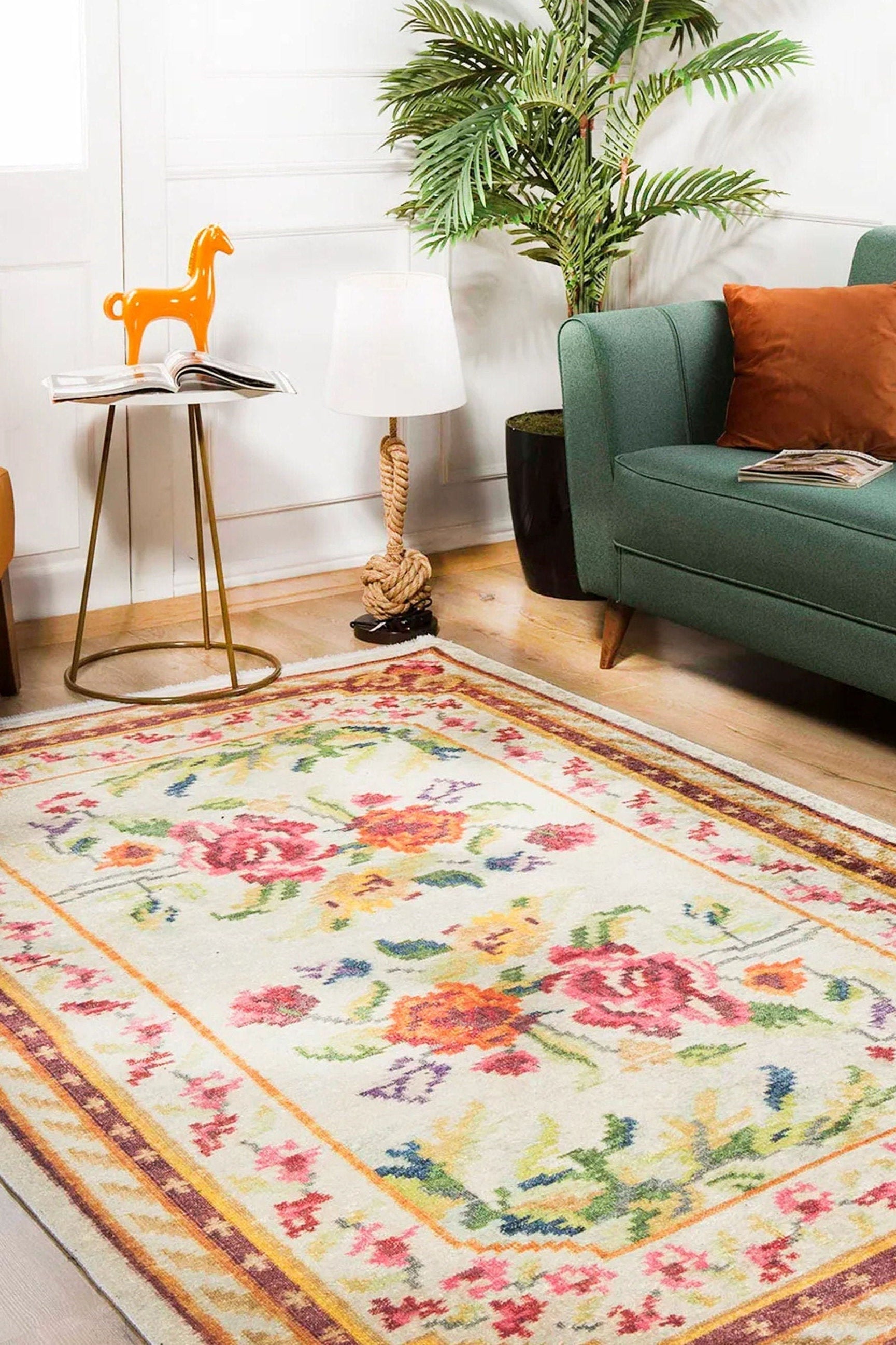 Rina Turkish Karabagh Beige Rug