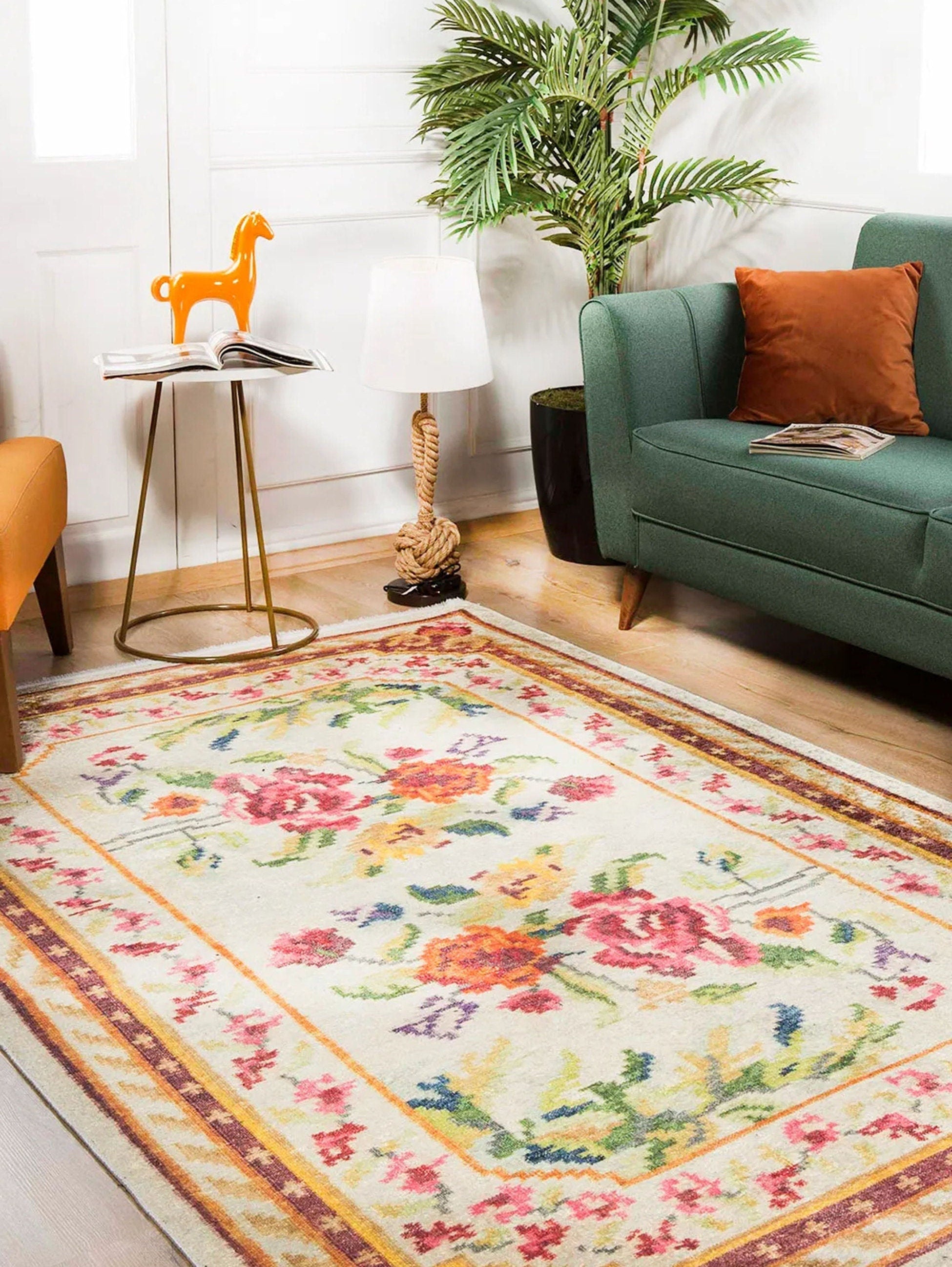 Rina Turkish Karabagh Beige Rug