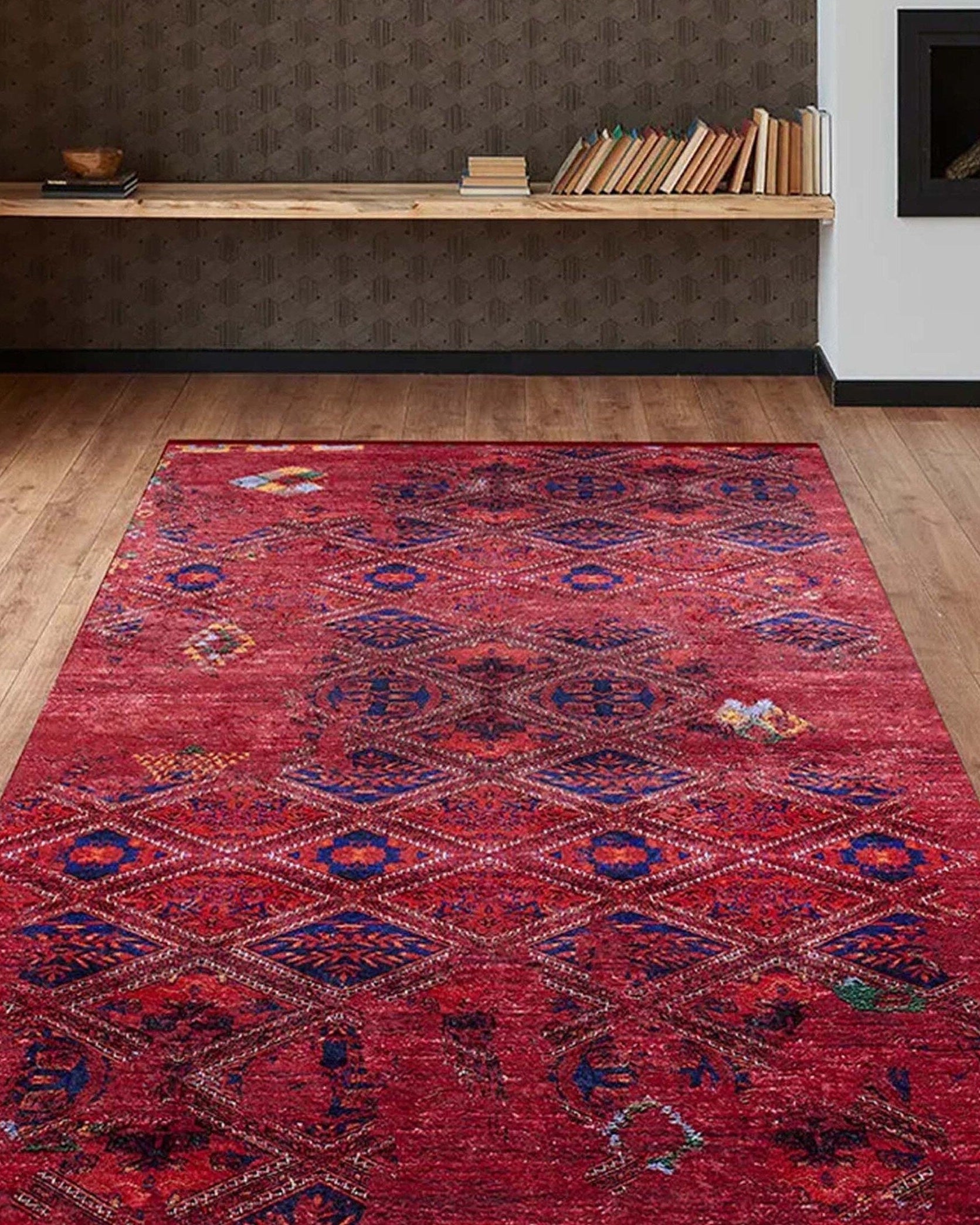 Rita Kilim Turkish Vintage Red Rug