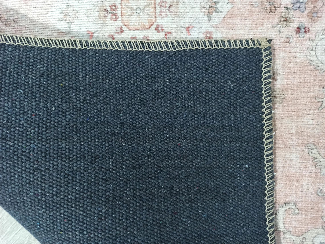 Riza Rug Turkish Muted Beige Dusty Pink Rug