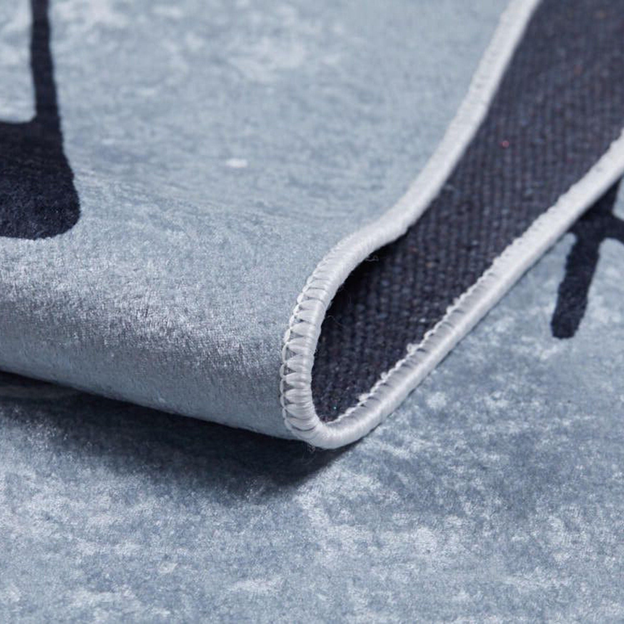 Roady Gray Road Map Kids Rug