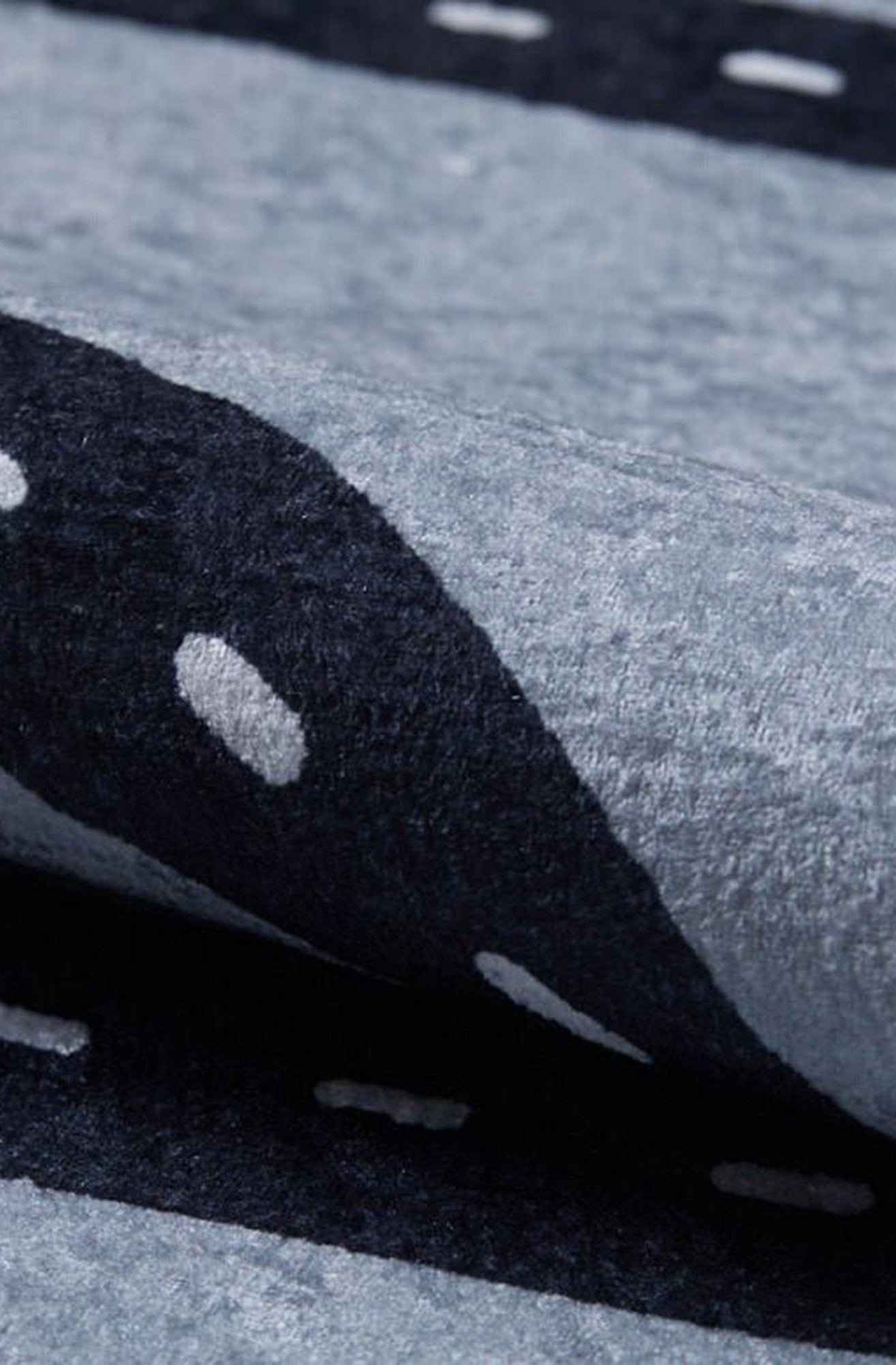 Roady Gray Road Map Kids Rug