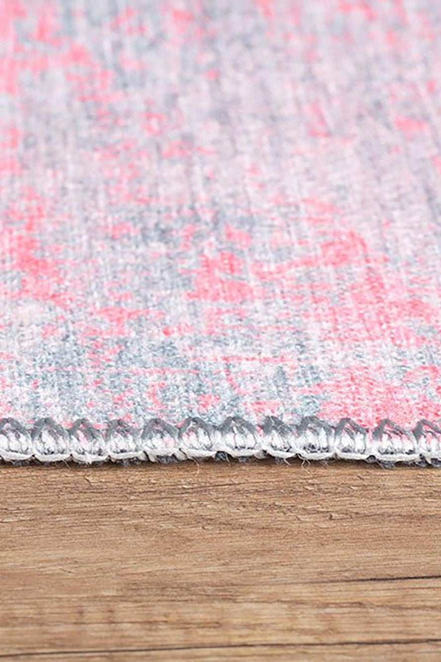 Rossa Abstract Pink Gray Rug