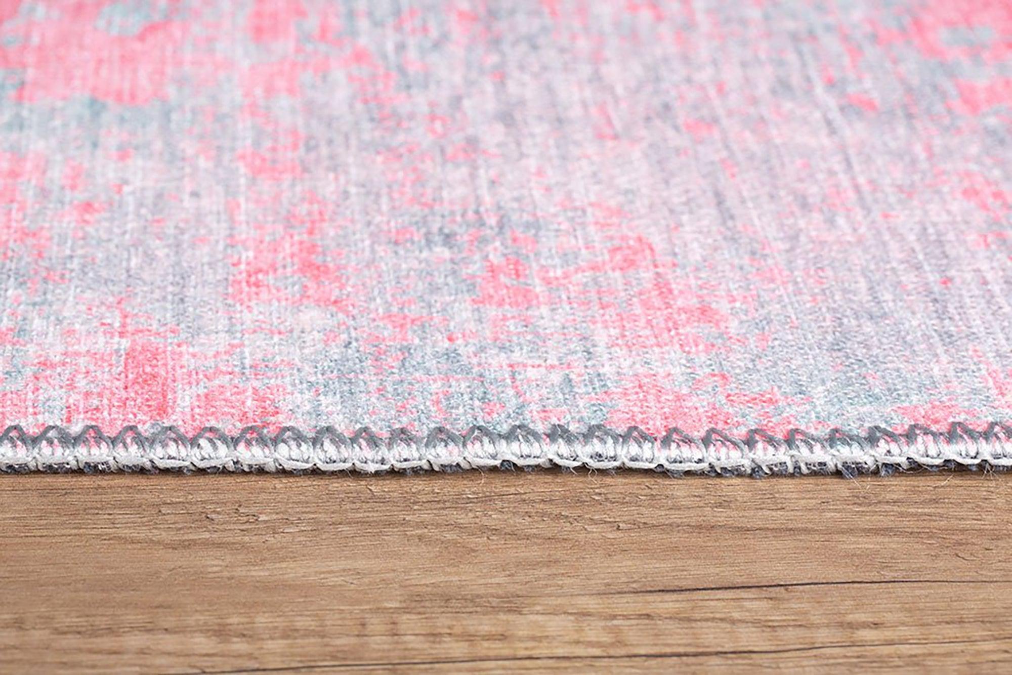 Rossa Abstract Pink Gray Rug