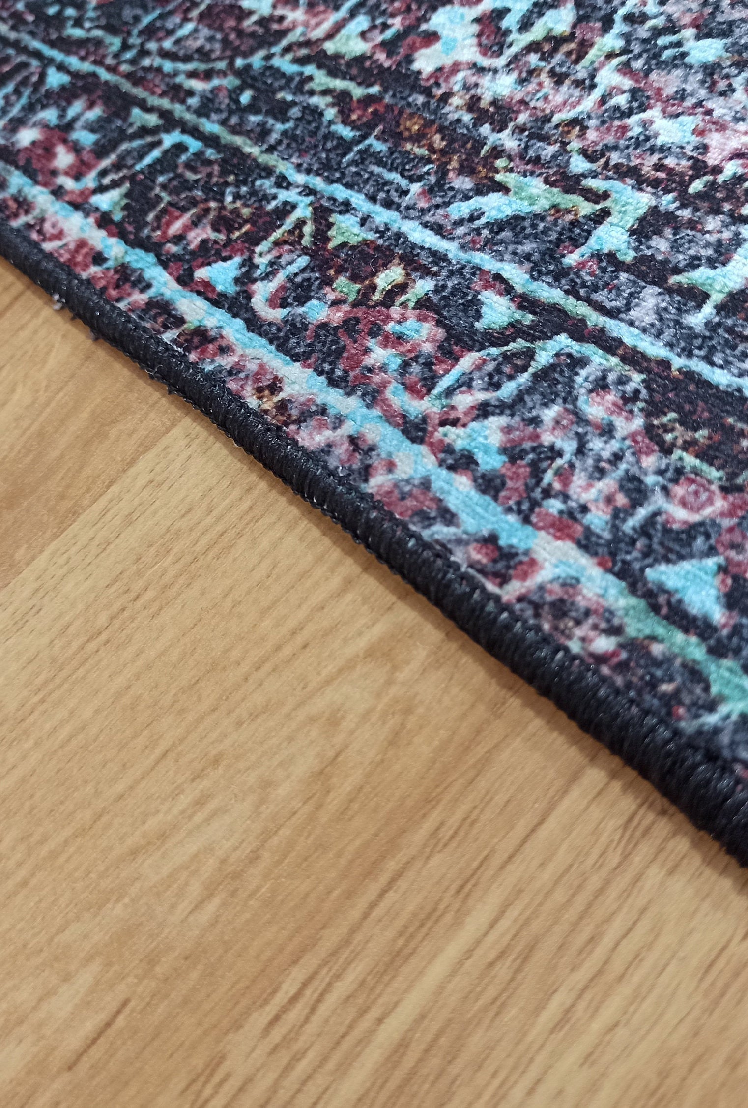 Roza Rug Persian Black Red Beige Rug