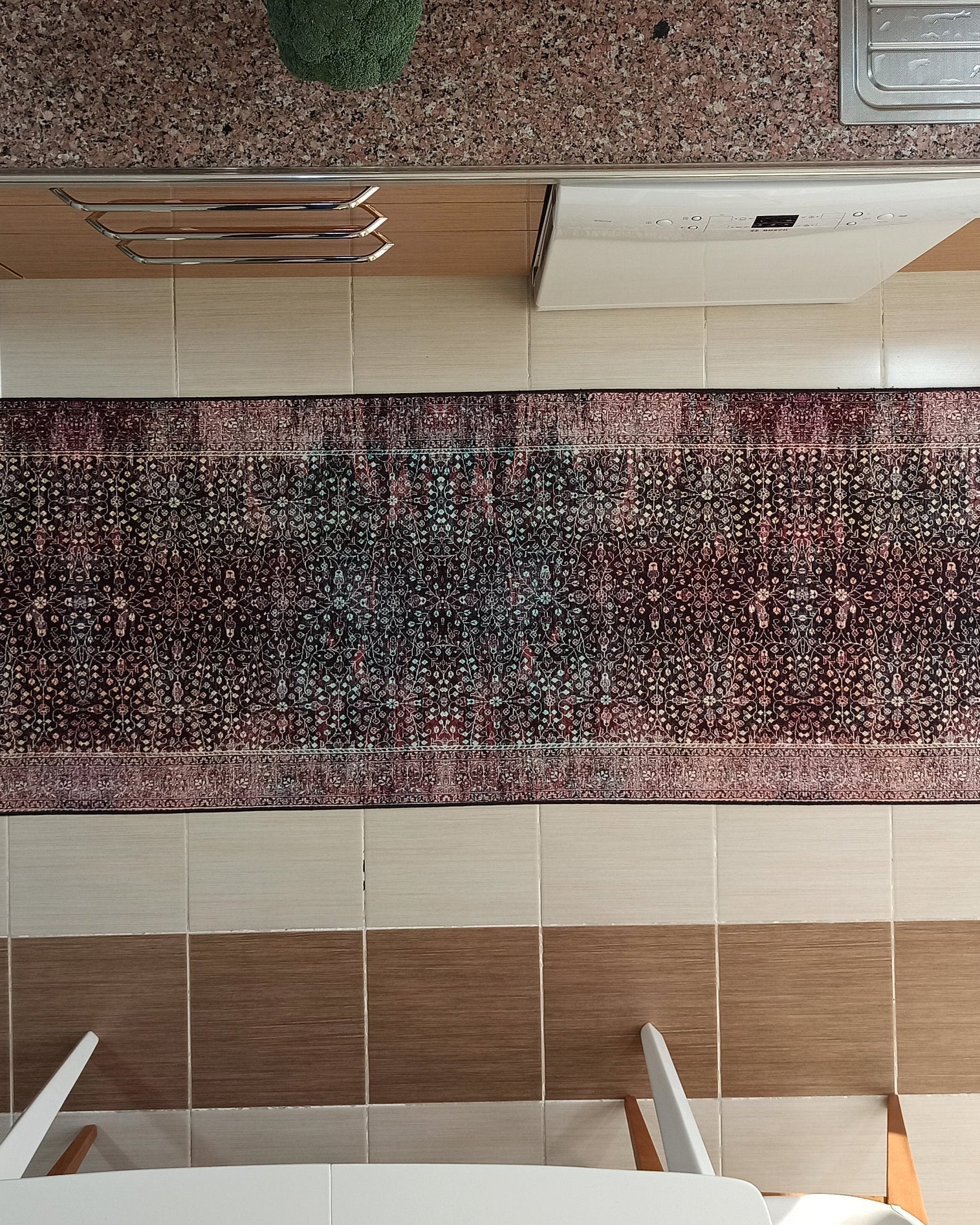 Roza Rug Persian Black Red Beige Rug