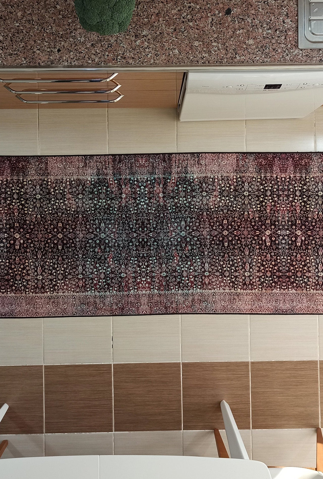 Roza Rug Persian Black Red Beige Rug