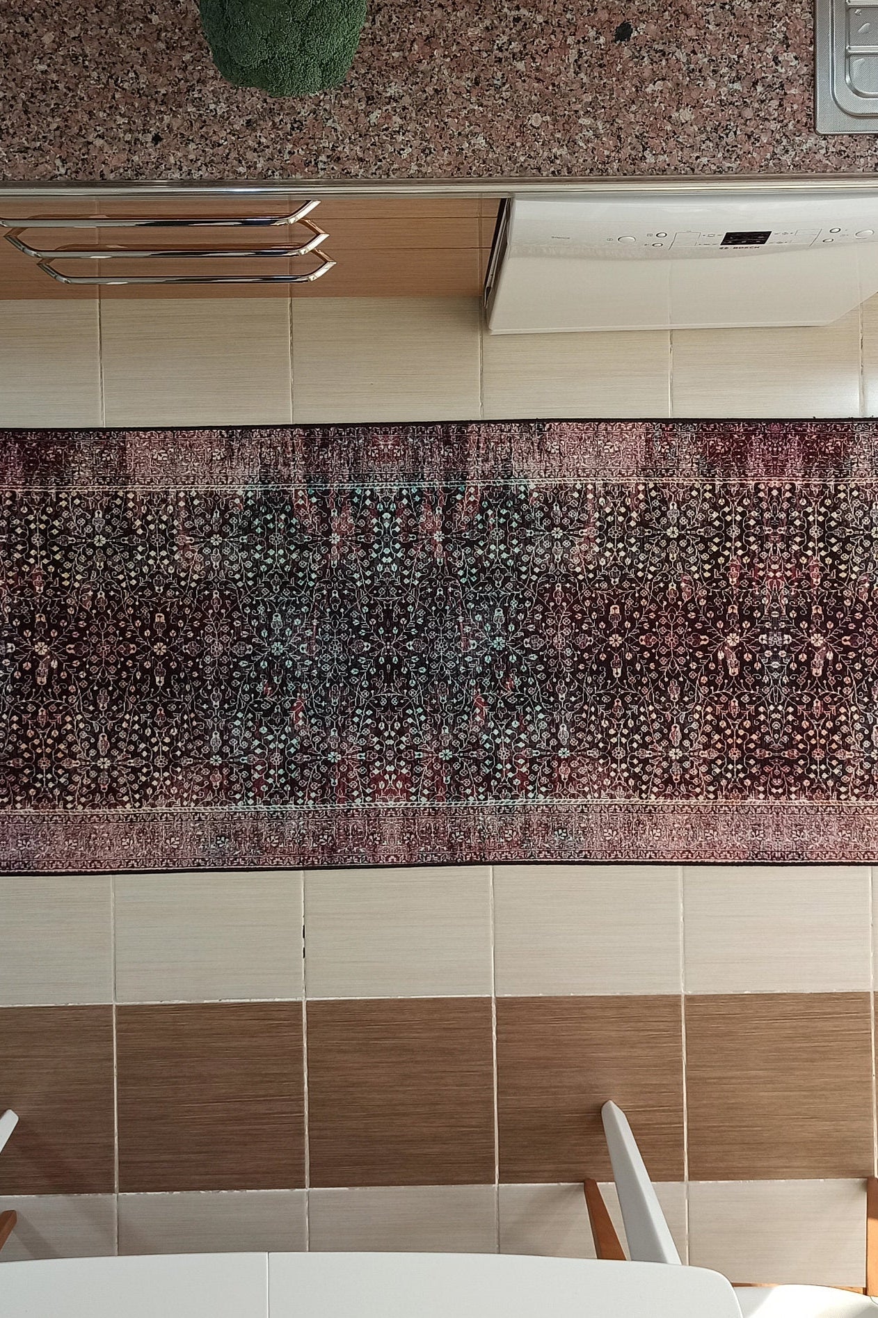 Roza Rug Persian Black Red Beige Rug