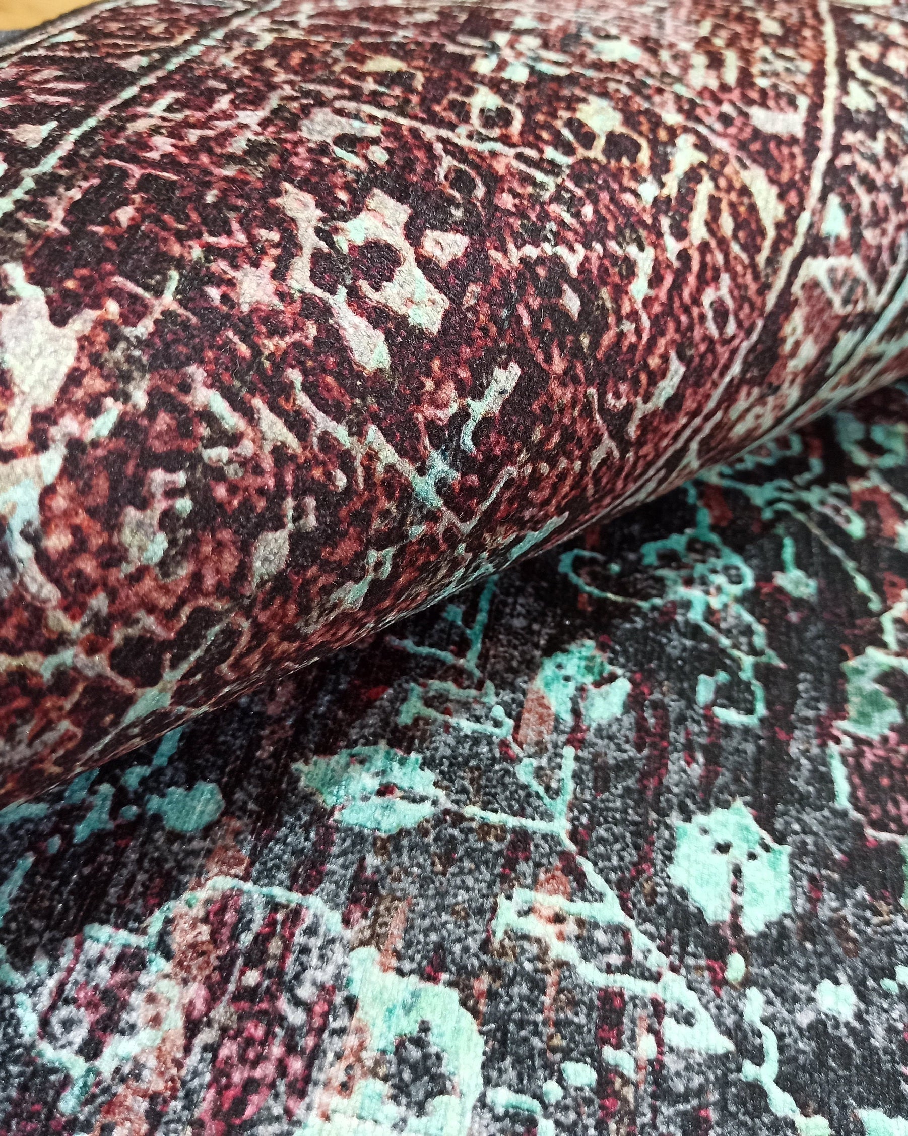 Roza Rug Persian Black Red Beige Rug