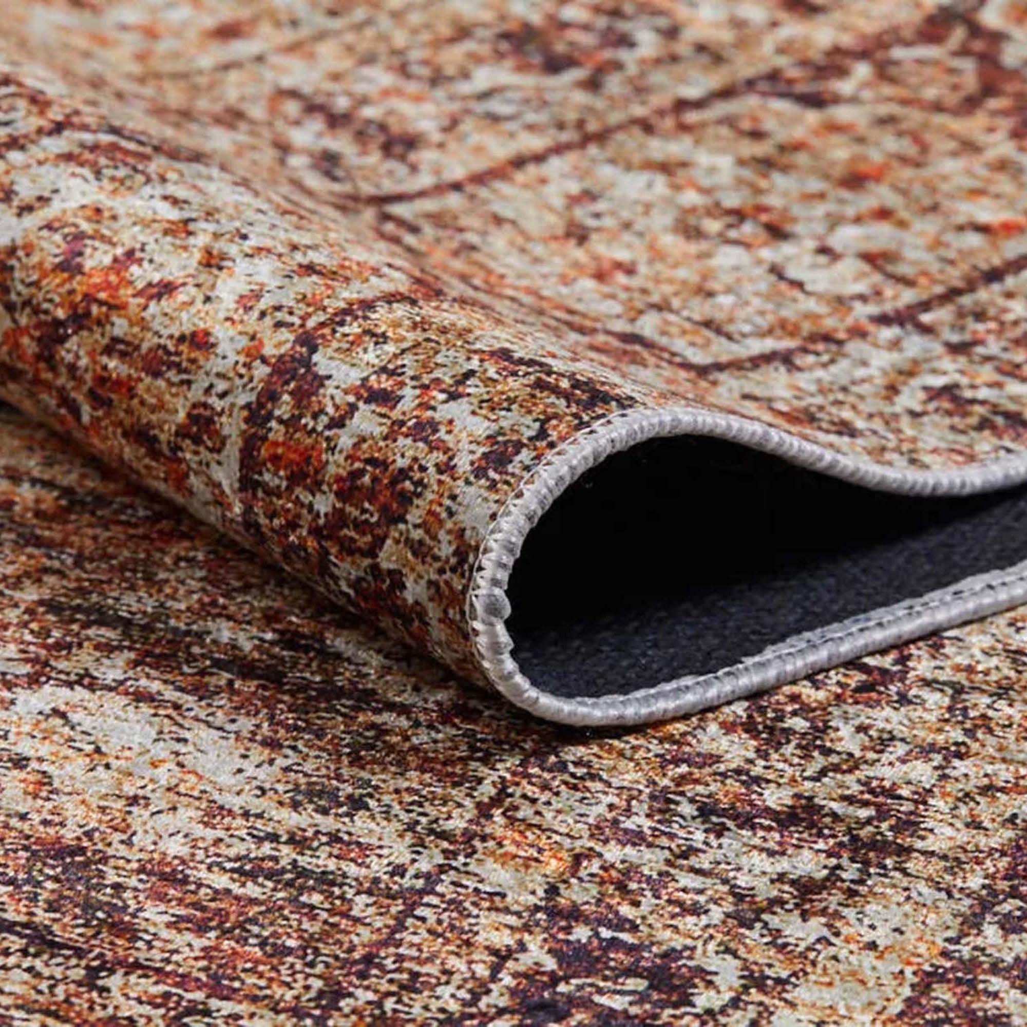 Rusty Turkish Distressed Red Beige Rug