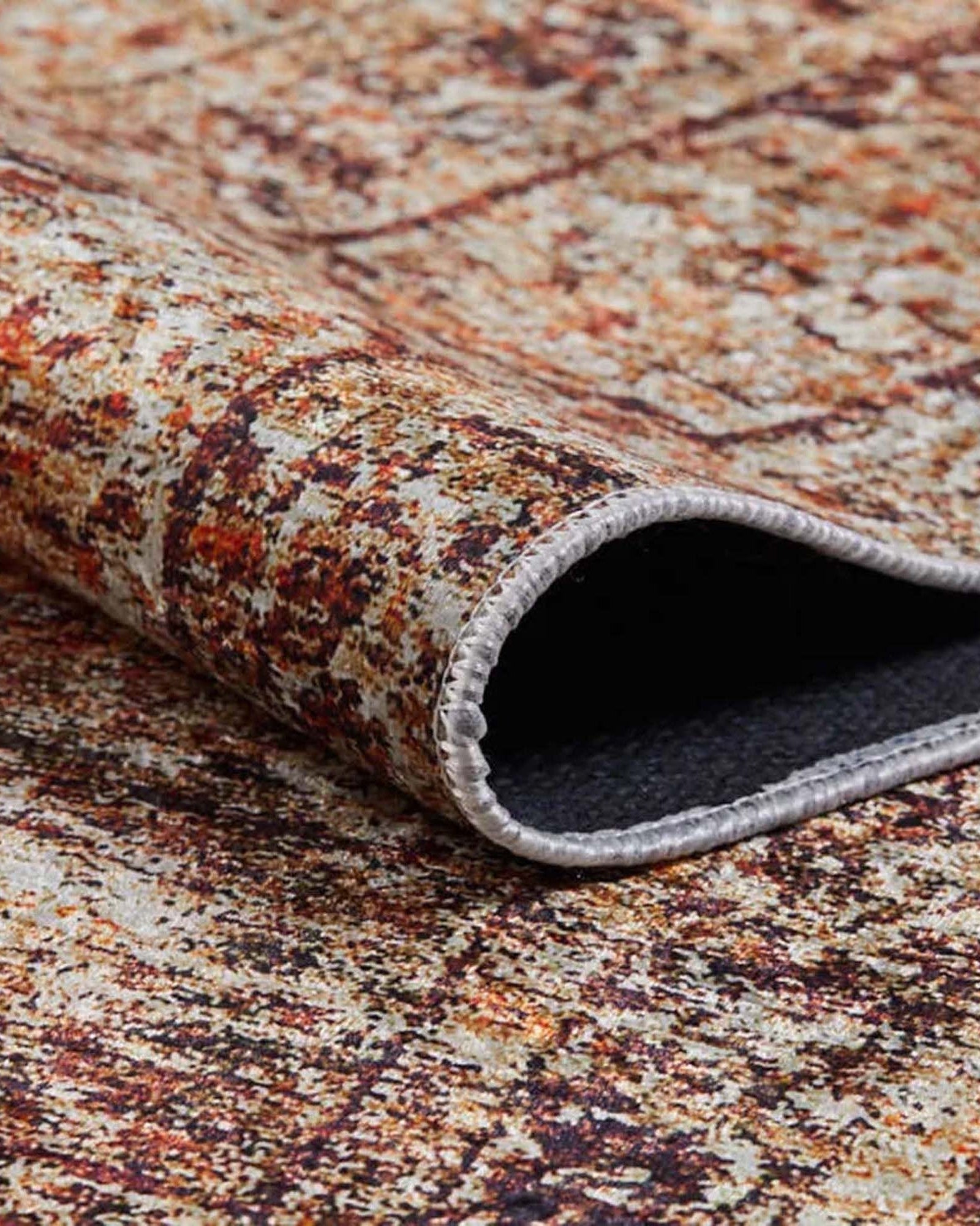 Rusty Turkish Distressed Red Beige Rug