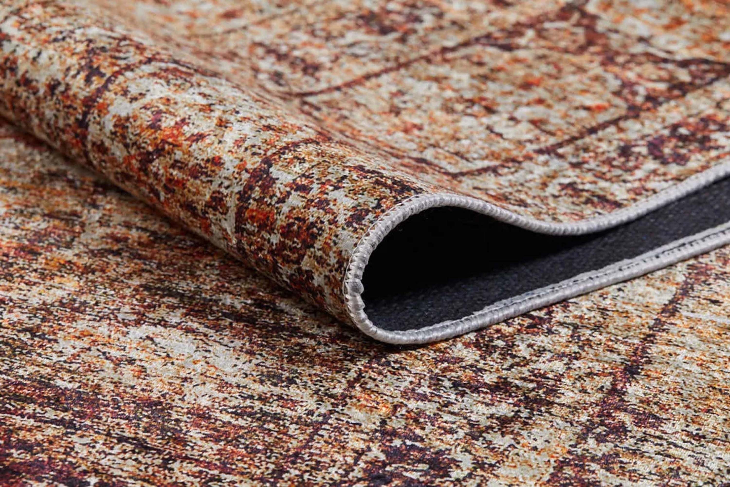 Rusty Turkish Distressed Red Beige Rug