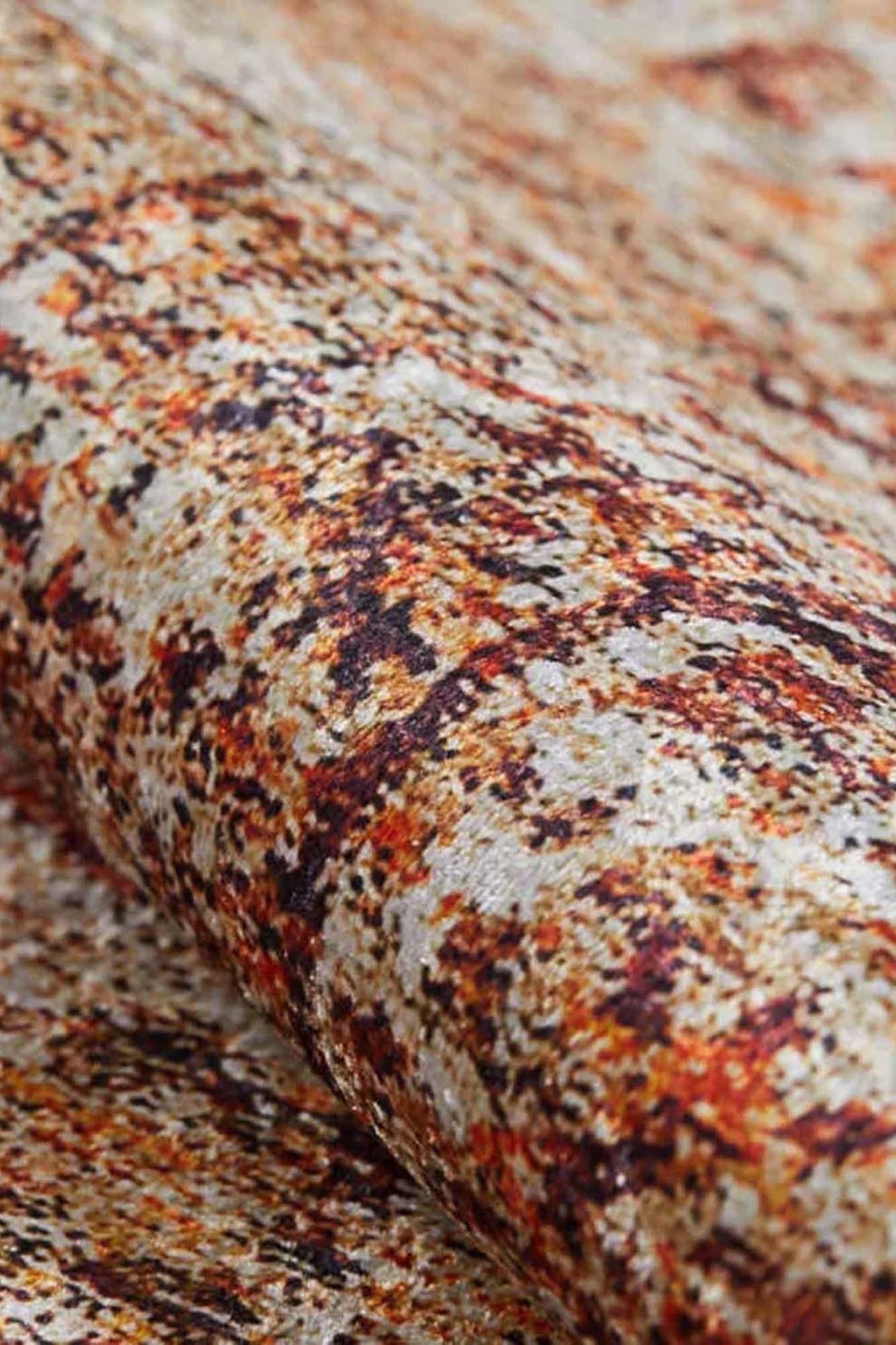 Rusty Turkish Distressed Red Beige Rug