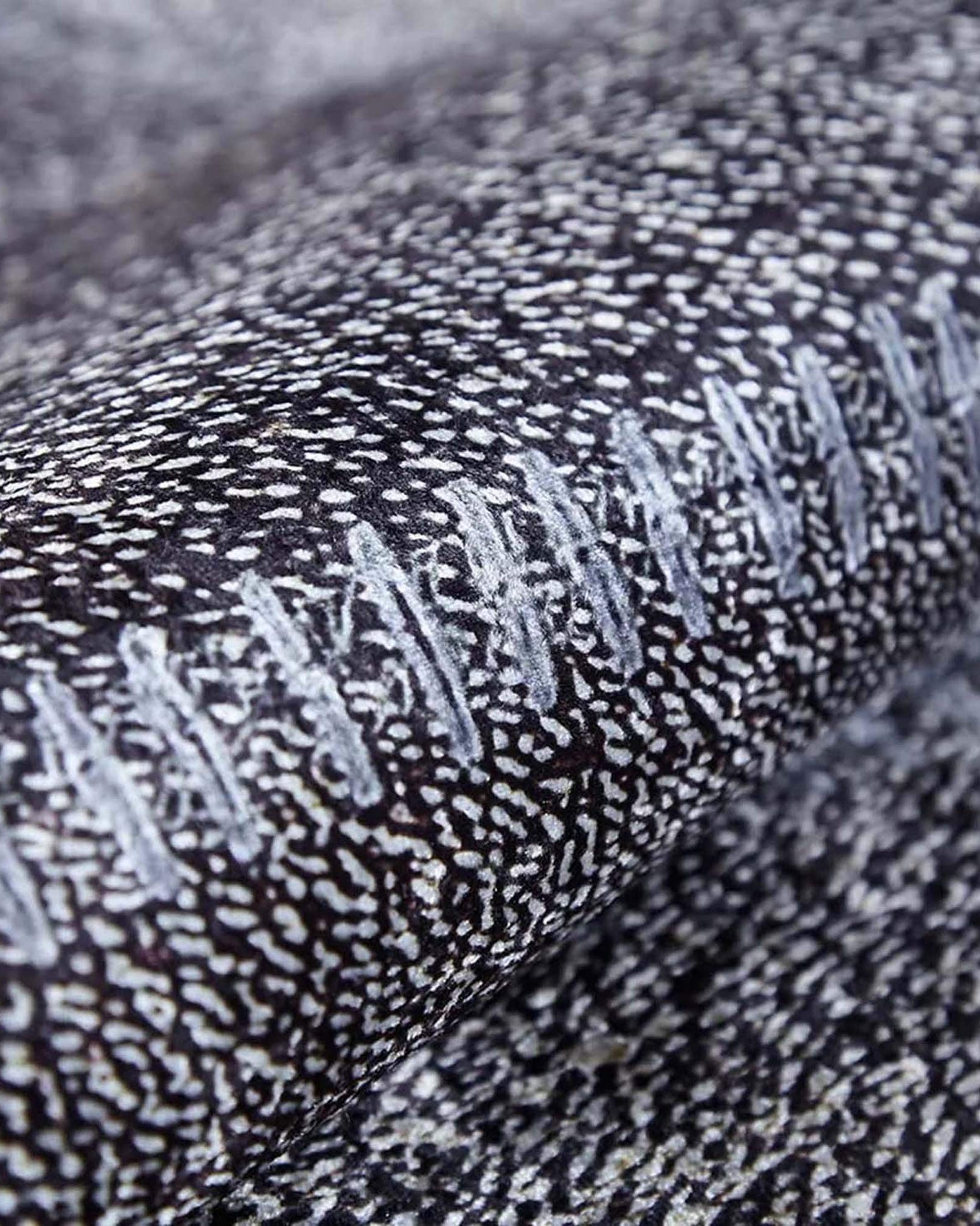 Saada Turkish Kilim Gray Solid Striped Rug