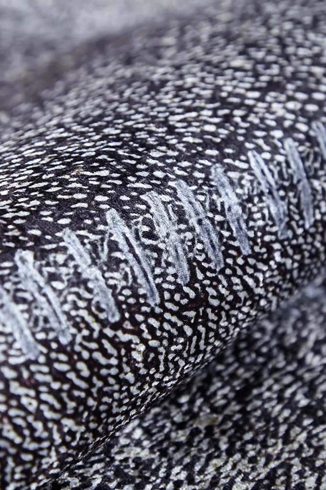 Saada Turkish Kilim Gray Solid Striped Rug