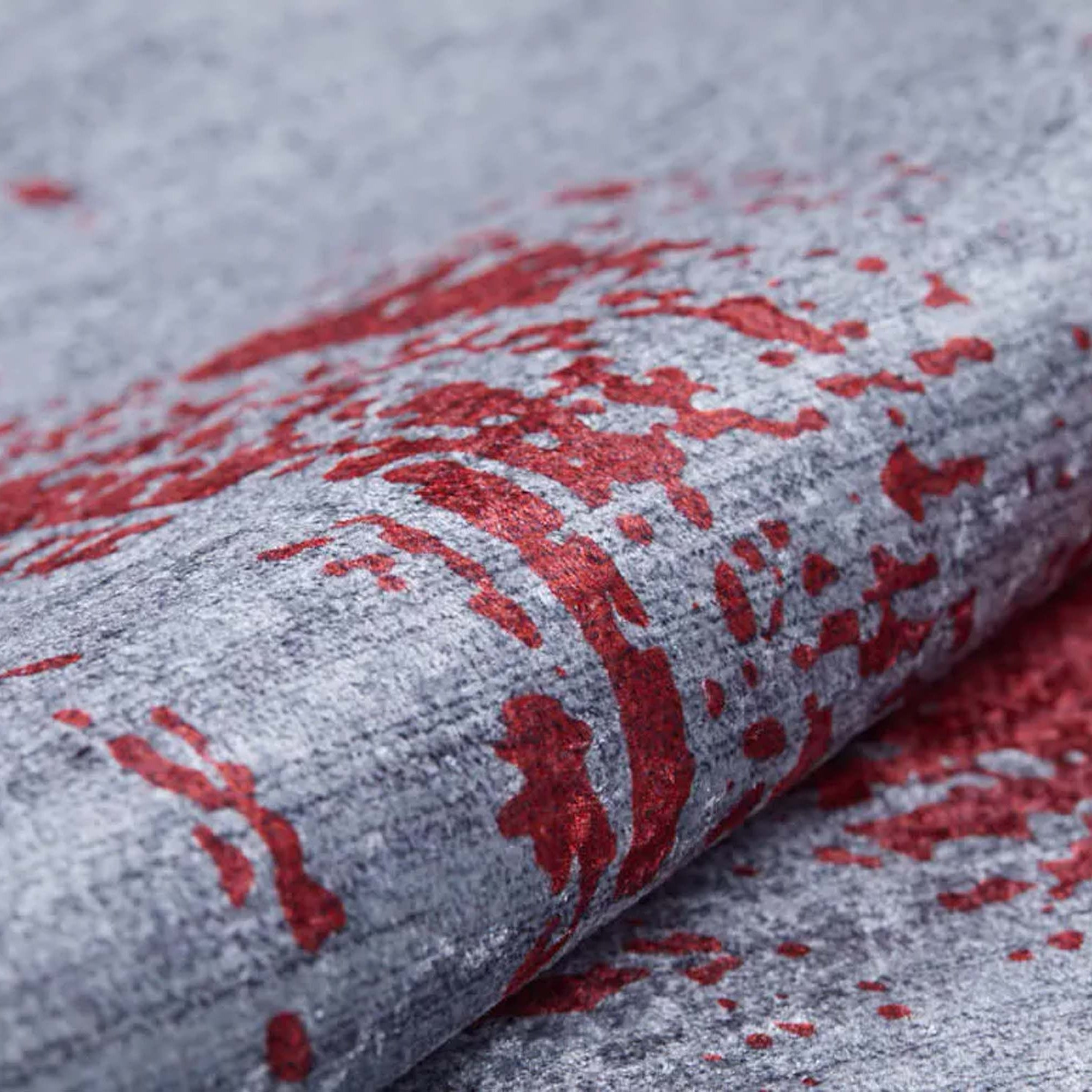 Sabrin Distressed Neutral Black Red Turkish Rug