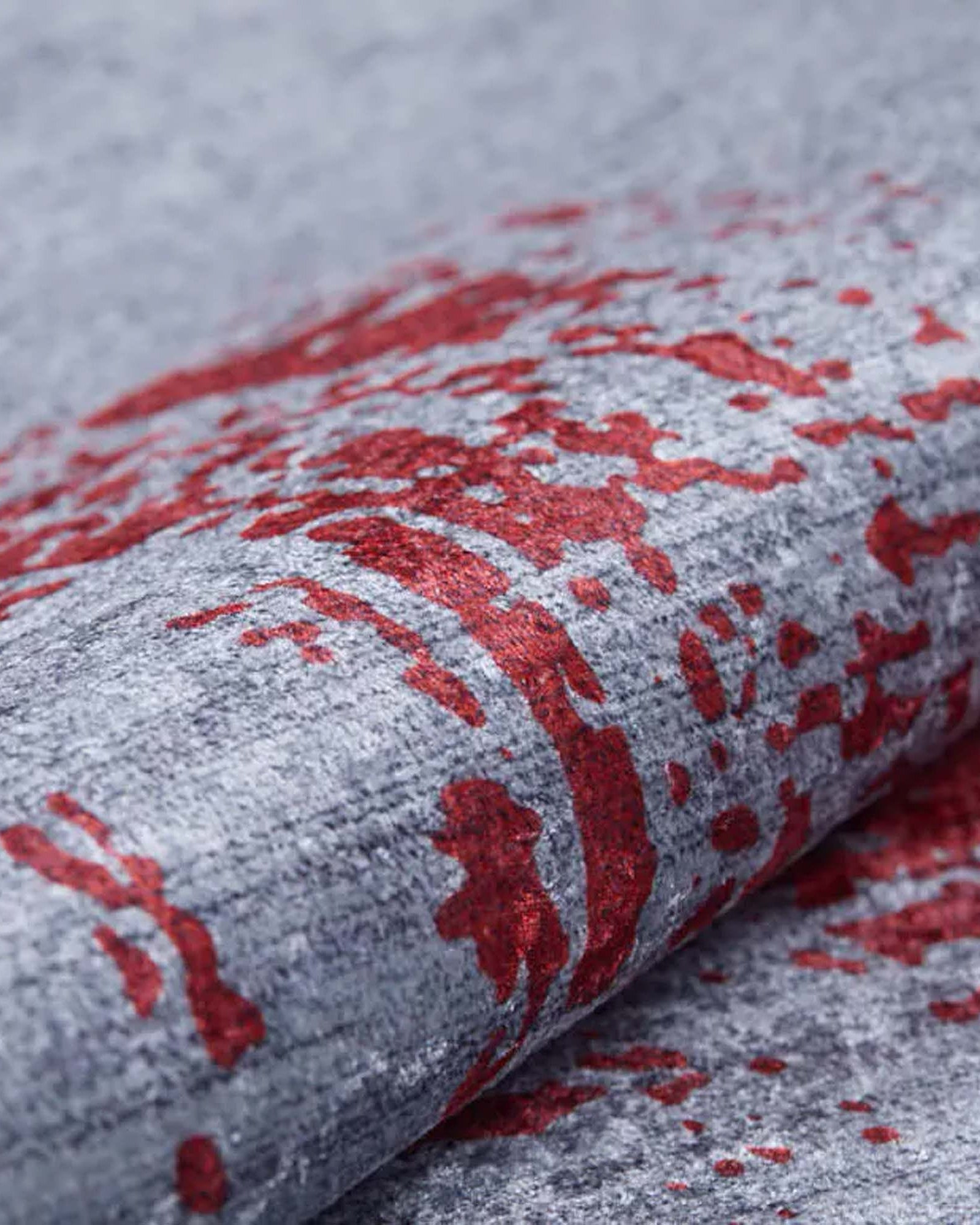 Sabrin Distressed Neutral Black Red Turkish Rug