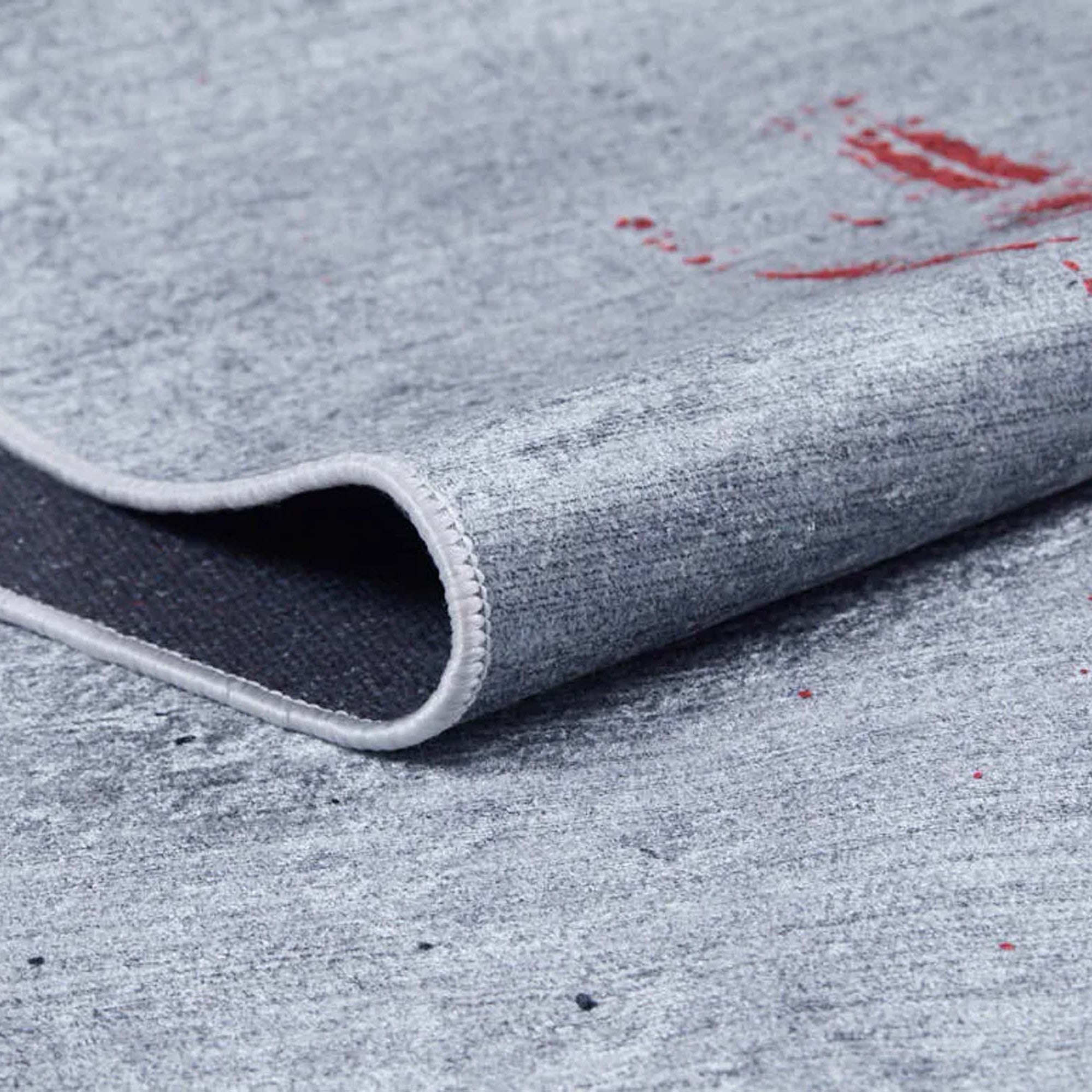 Sabrin Distressed Neutral Black Red Turkish Rug