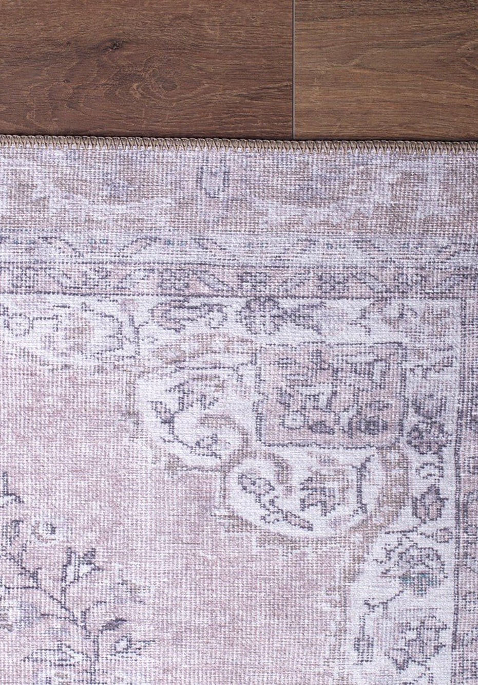 Safa Rug Turkish Faded Vintage Pink Gray Rug