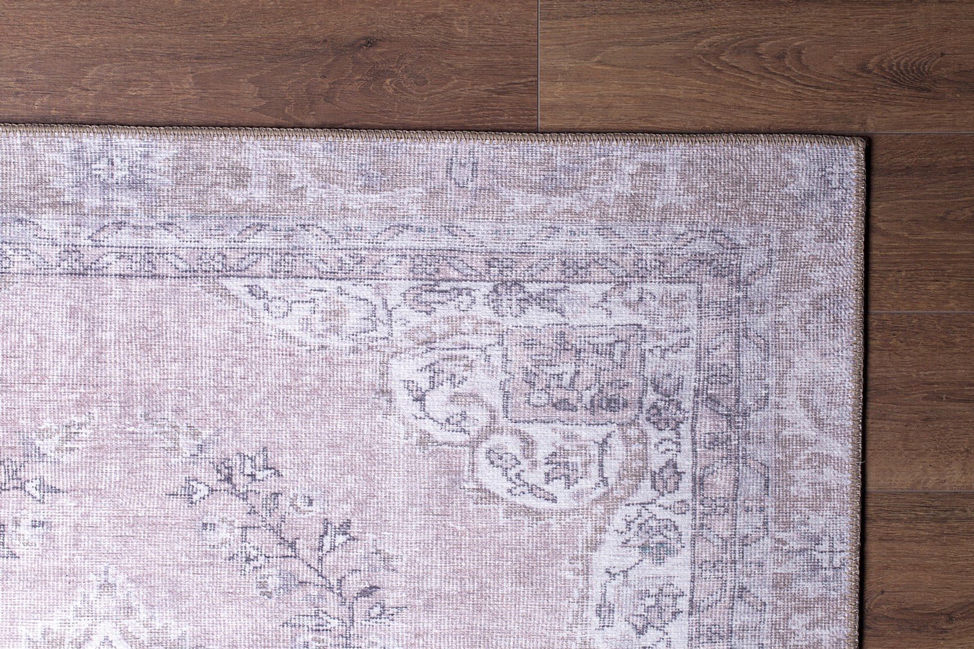 Safa Rug Turkish Faded Vintage Pink Gray Rug