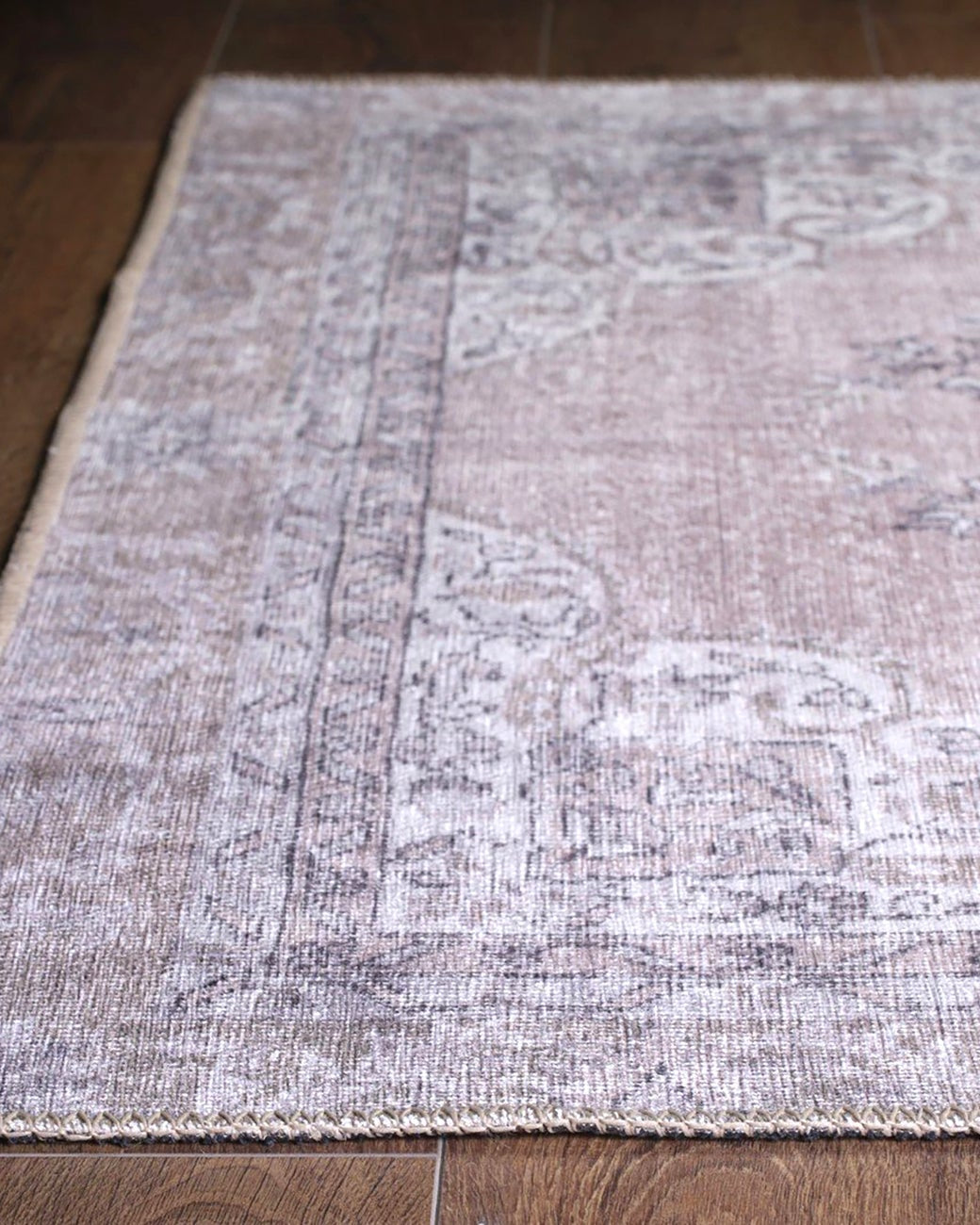 Safa Rug Turkish Faded Vintage Pink Gray Rug